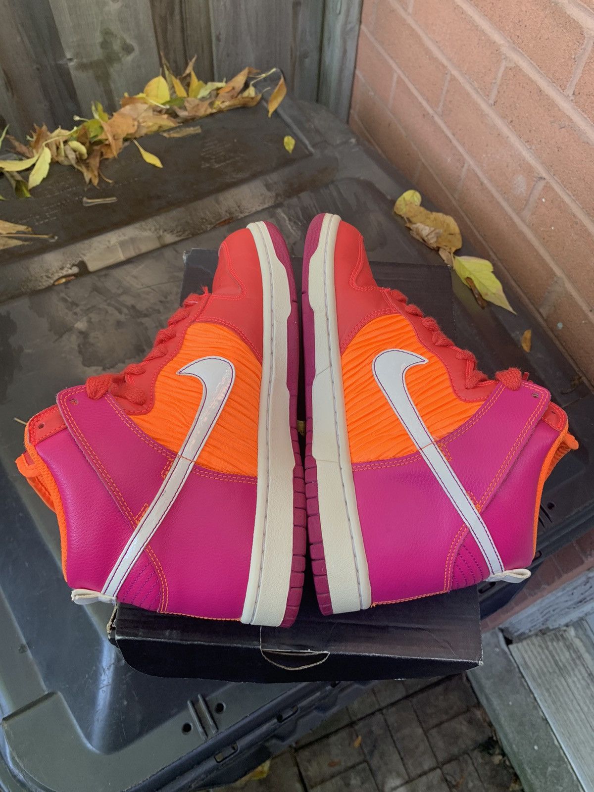 Nike Dunk High 6.0 Premium Red Orange Grape 2011 Size US 7.5 / EU 40-41 - 4 Thumbnail
