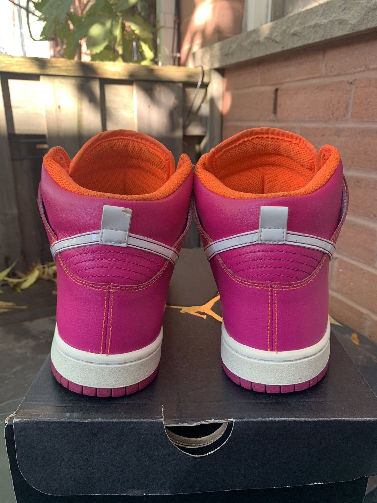 Nike Dunk High 6.0 Premium Red Orange Grape 2011 Size US 7.5 / EU 40-41 - 3 Thumbnail
