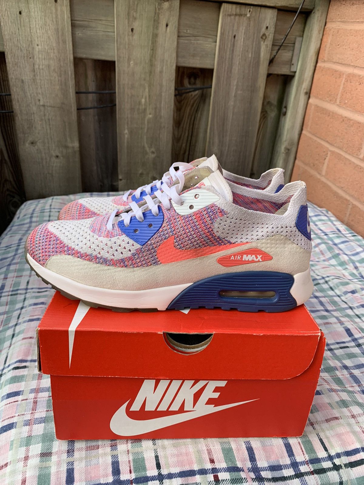 Nike Air Max 90 Ultra Flyknit Racer Pink Size US 8.5 / EU 41-42 - 8 Thumbnail