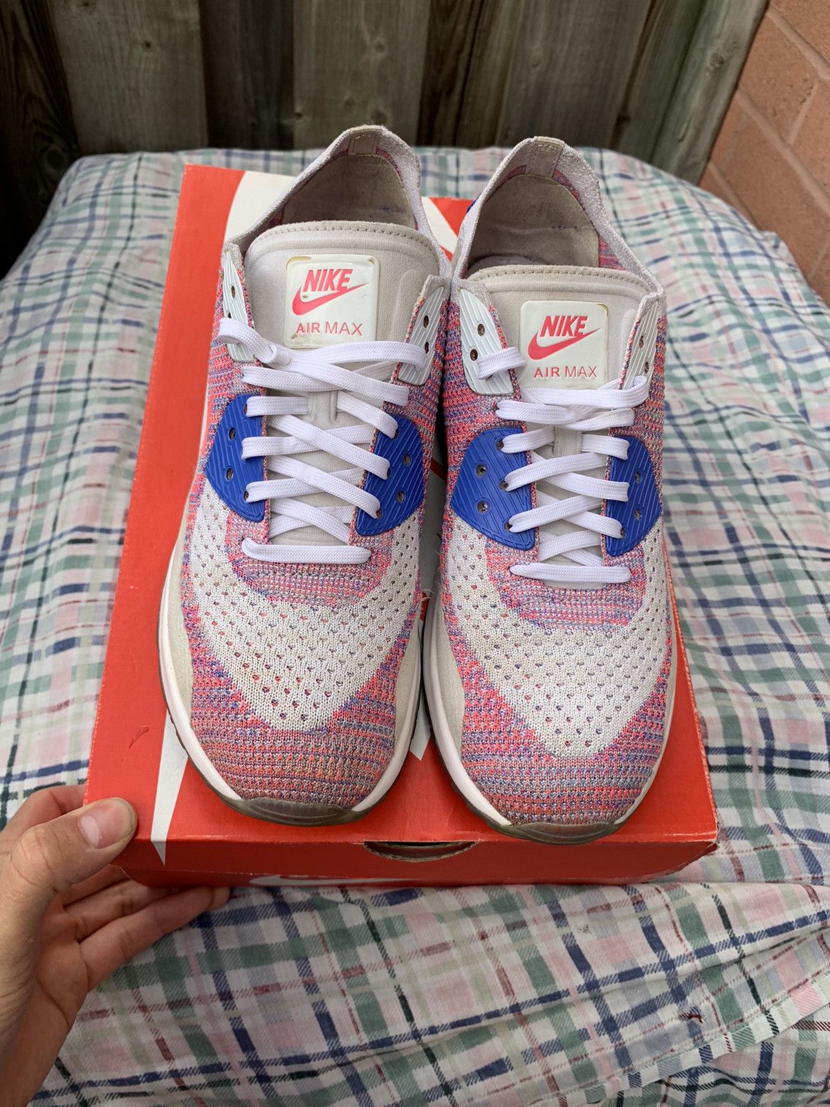 Nike Air Max 90 Ultra Flyknit Racer Pink Size US 8.5 / EU 41-42 - 2 Thumbnail