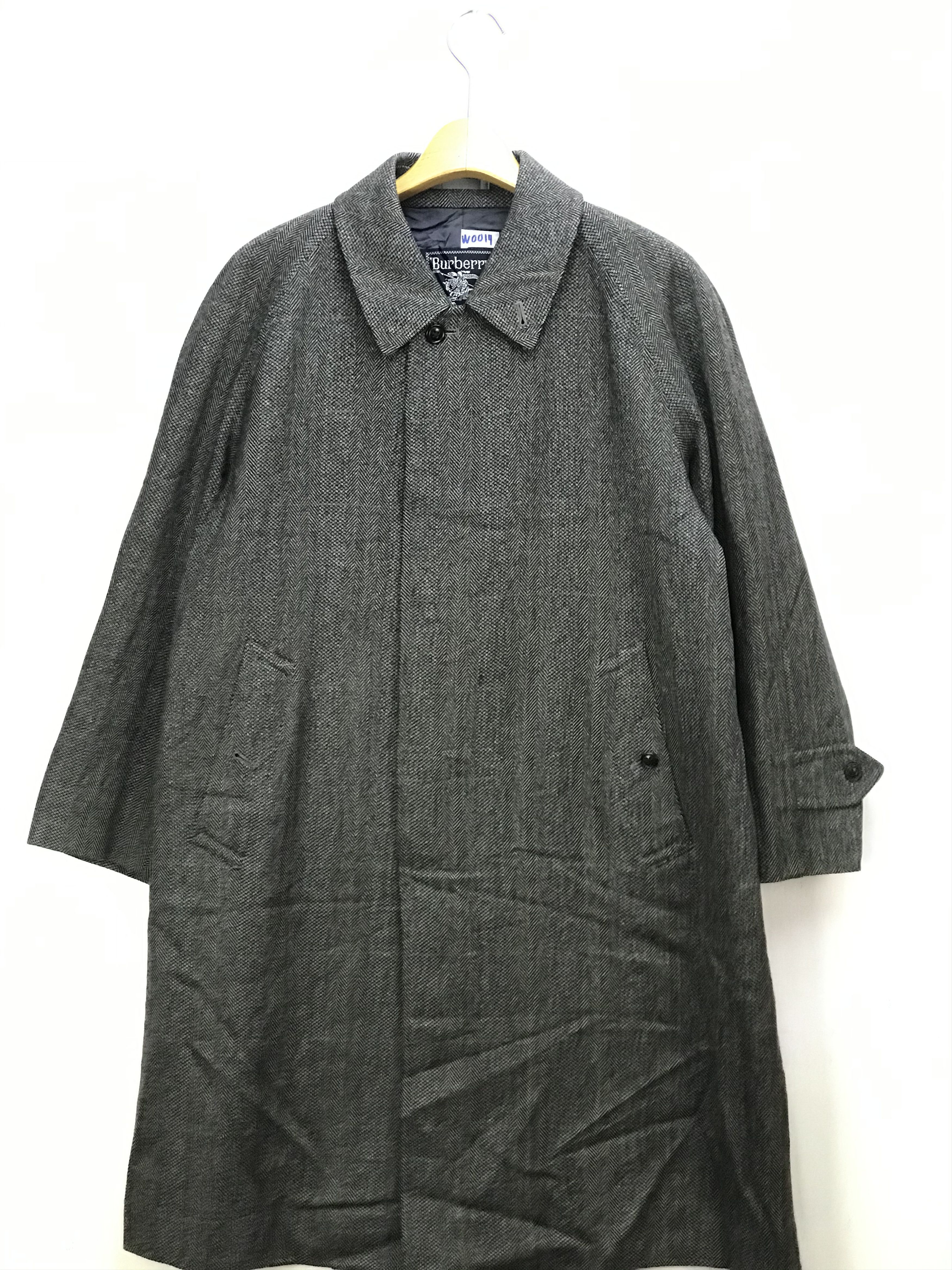 Burberry AUTHEN VINTAGE BURBERRY HERRINGBONE TWILL OVERCOAT Size US L / EU 52-54 / 3 - 1 Thumbnail