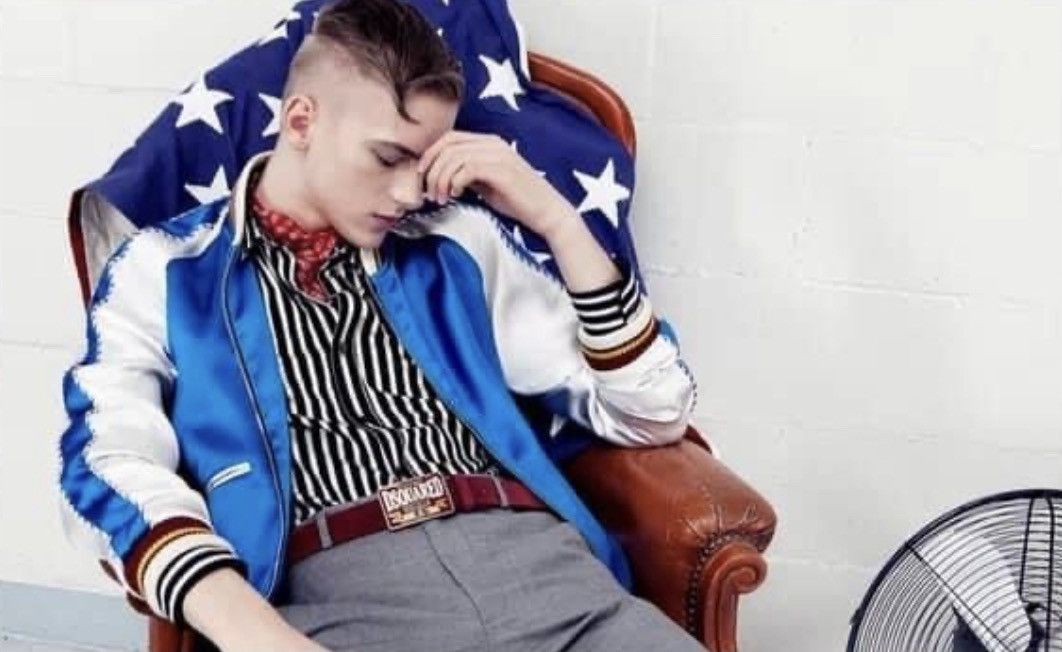 Hedi Slimane × Saint Laurent Paris 14SS Blue Satin Teddy Jacket Size 50S - 12 Thumbnail