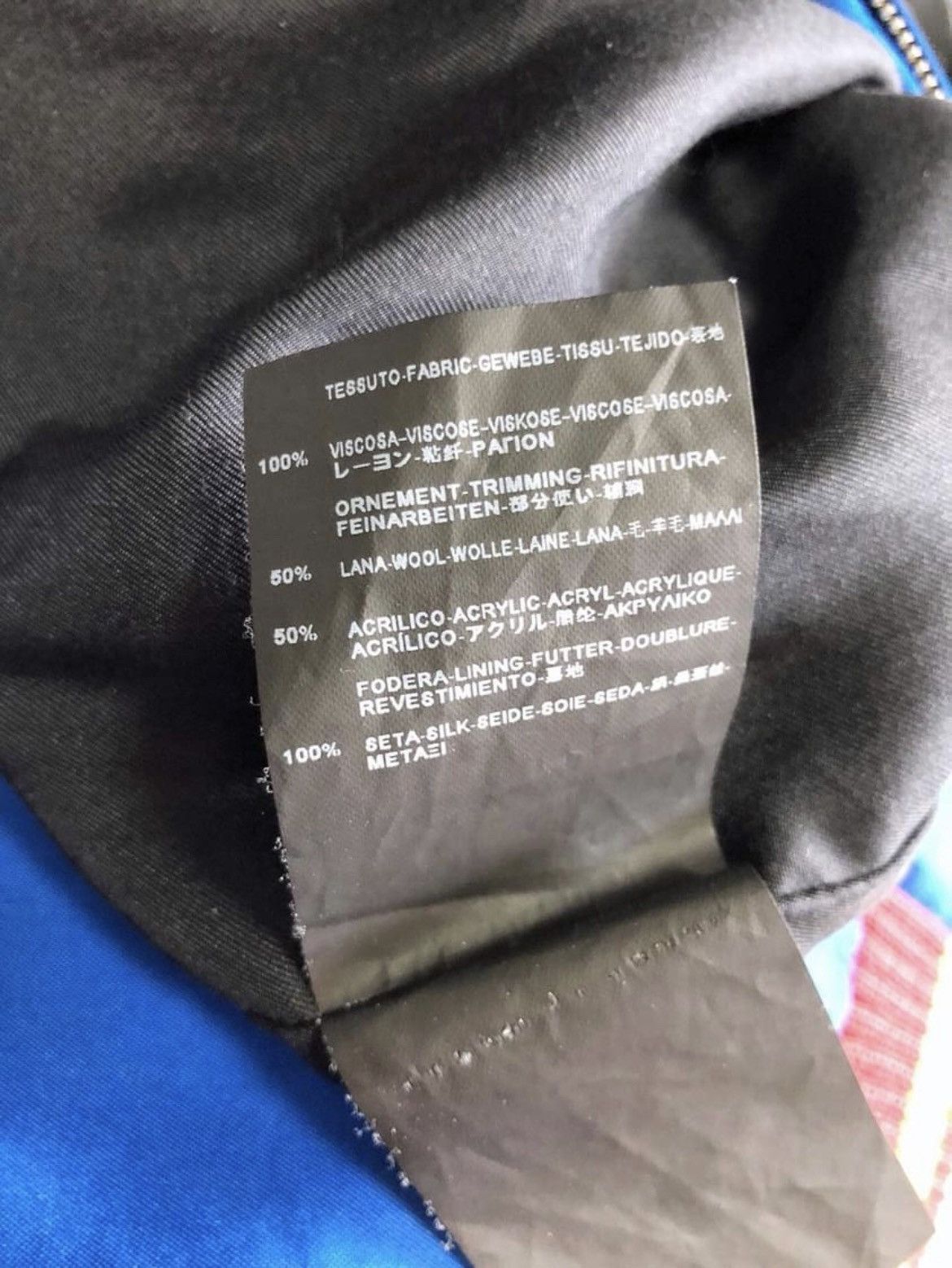 Hedi Slimane × Saint Laurent Paris 14SS Blue Satin Teddy Jacket Size 50S - 6 Thumbnail