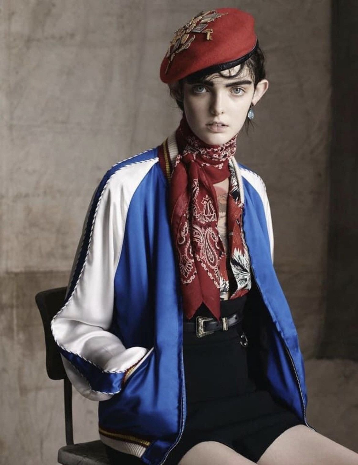 Hedi Slimane × Saint Laurent Paris 14SS Blue Satin Teddy Jacket Size 50S - 10 Thumbnail