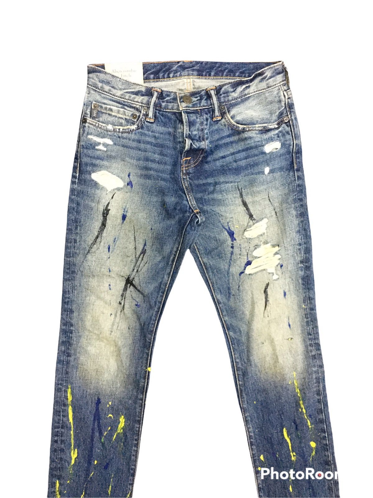 Abercrombie & Fitch × Japanese Brand Abercrombie & Fitch New York Distressed Painter Denim Size US 30 / EU 46 - 2 Thumbnail