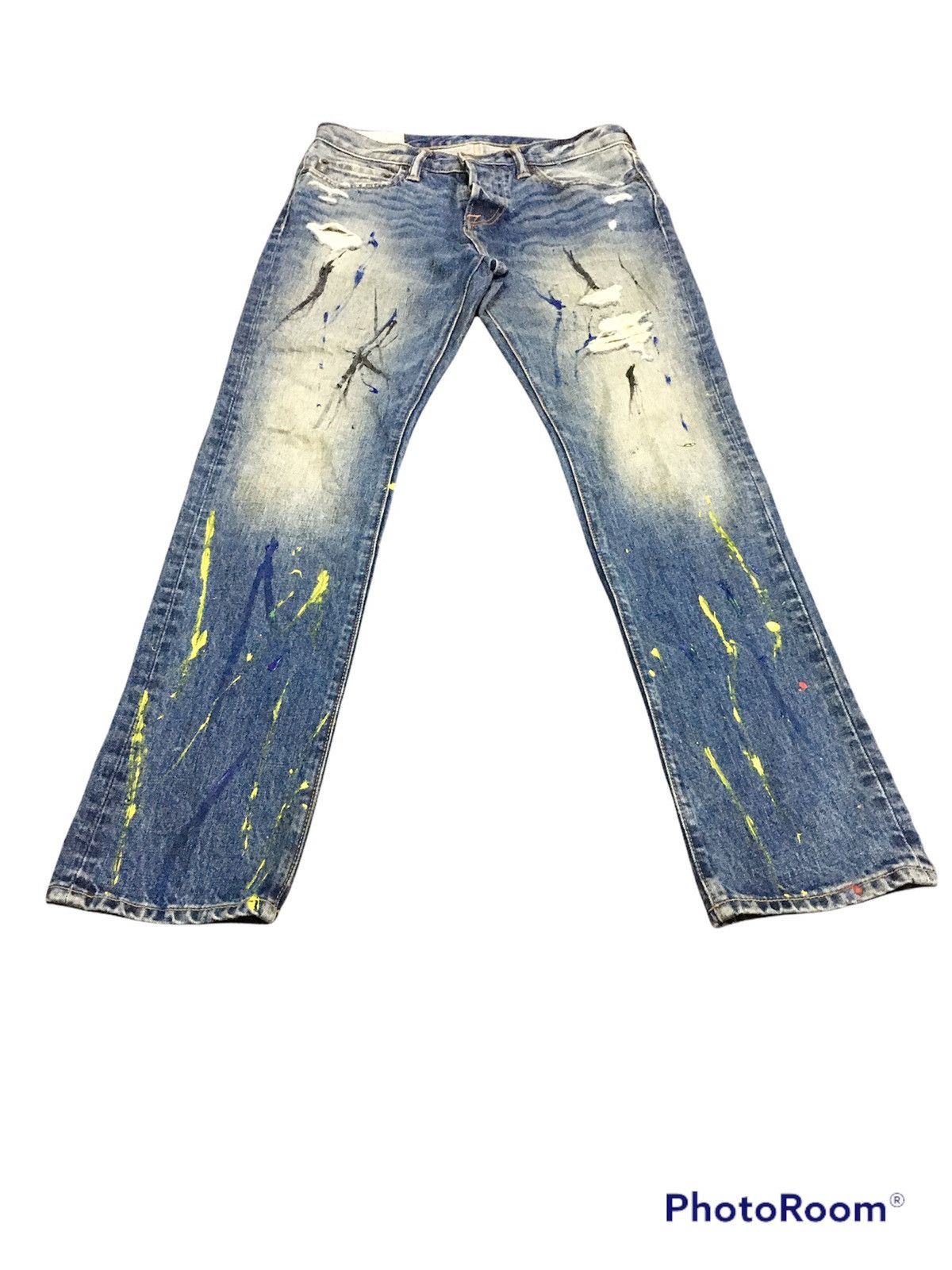 Abercrombie & Fitch × Japanese Brand Abercrombie & Fitch New York Distressed Painter Denim Size US 30 / EU 46 - 3 Thumbnail