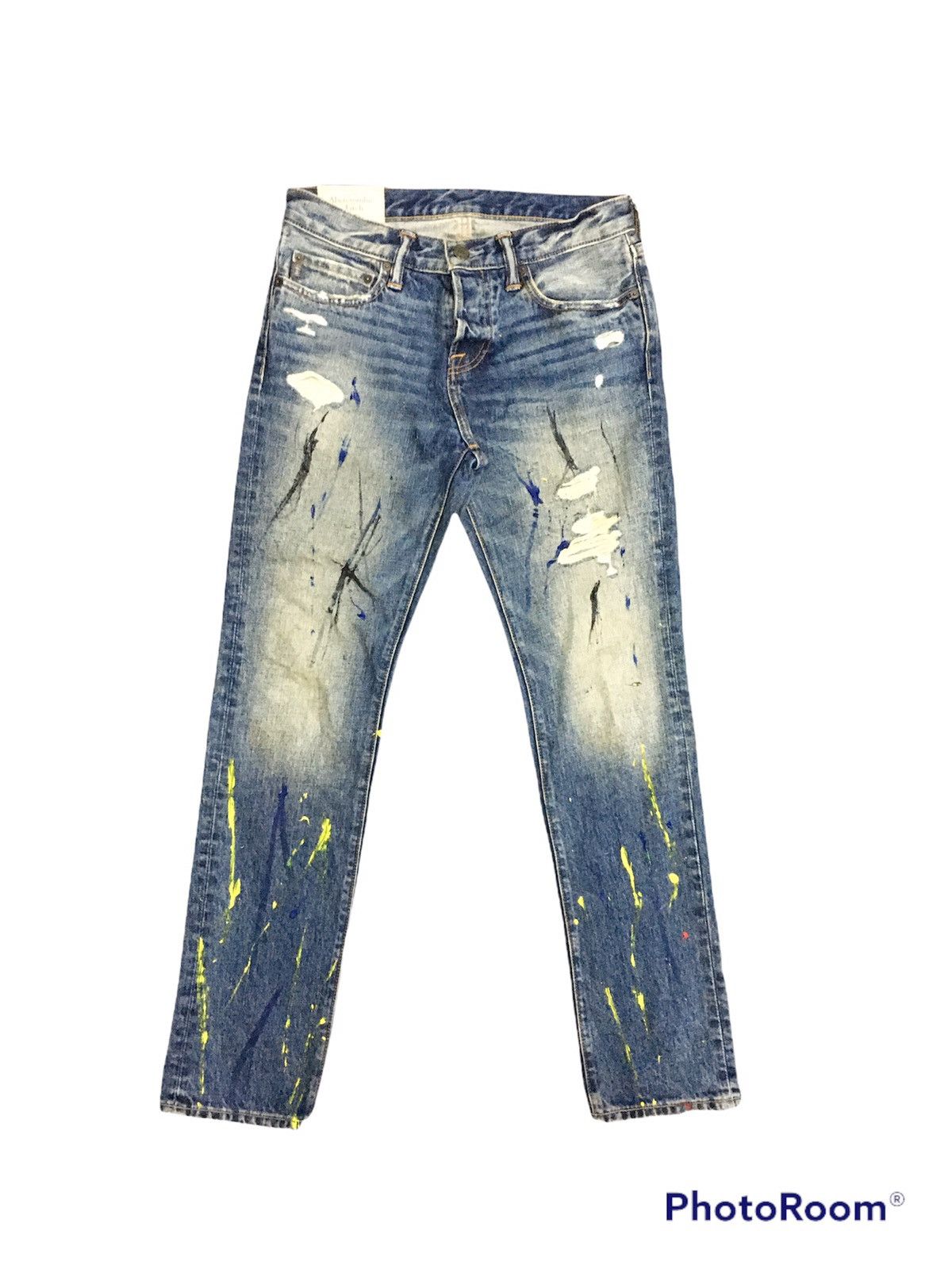 Abercrombie & Fitch × Japanese Brand Abercrombie & Fitch New York Distressed Painter Denim Size US 30 / EU 46 - 1 Thumbnail