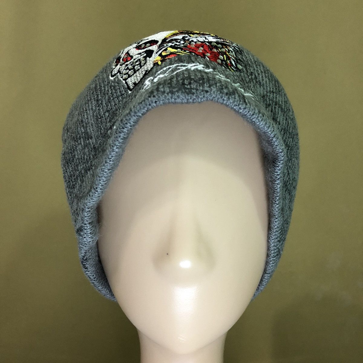 Ed Hardy Ed Hardy Full Print Big Logo Beanie Hat Snow Cap Size ONE SIZE - 3 Thumbnail