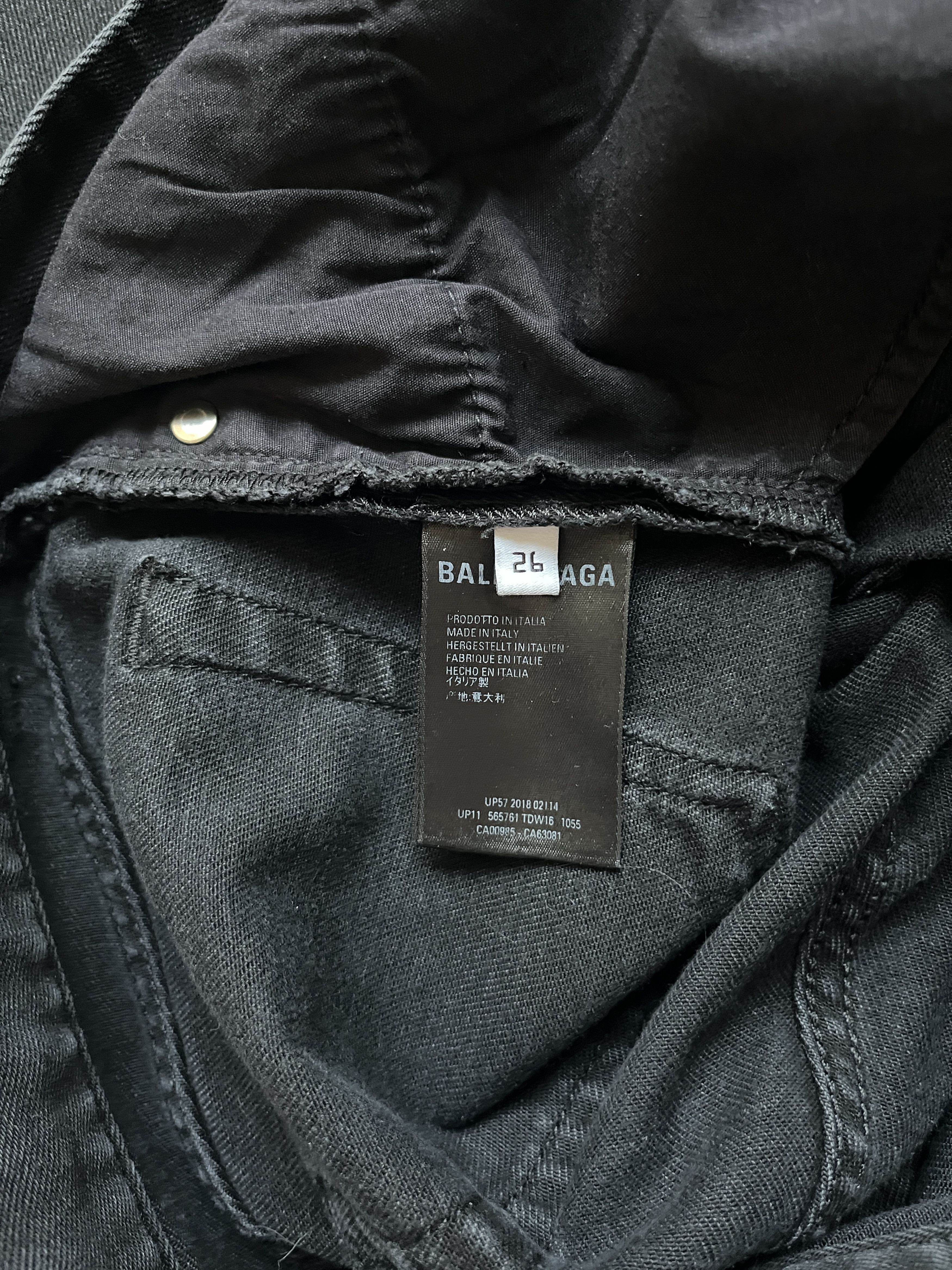 Balenciaga ⚡️QUICK SALE⚡️2018 Balenciaga by Demna Black Denim Jeans Size 26" / US 2 / IT 38 - 4 Thumbnail