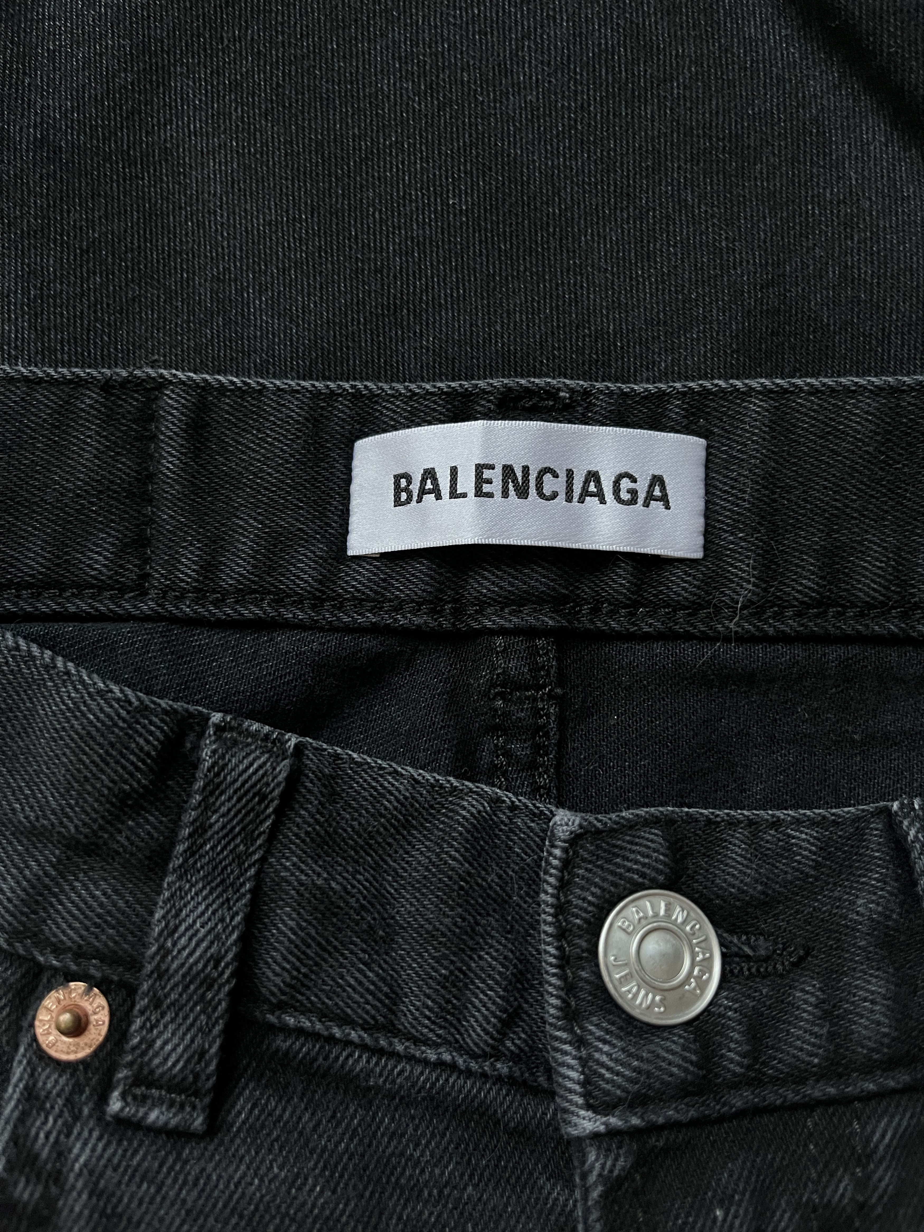 Balenciaga ⚡️QUICK SALE⚡️2018 Balenciaga by Demna Black Denim Jeans Size 26" / US 2 / IT 38 - 3 Thumbnail