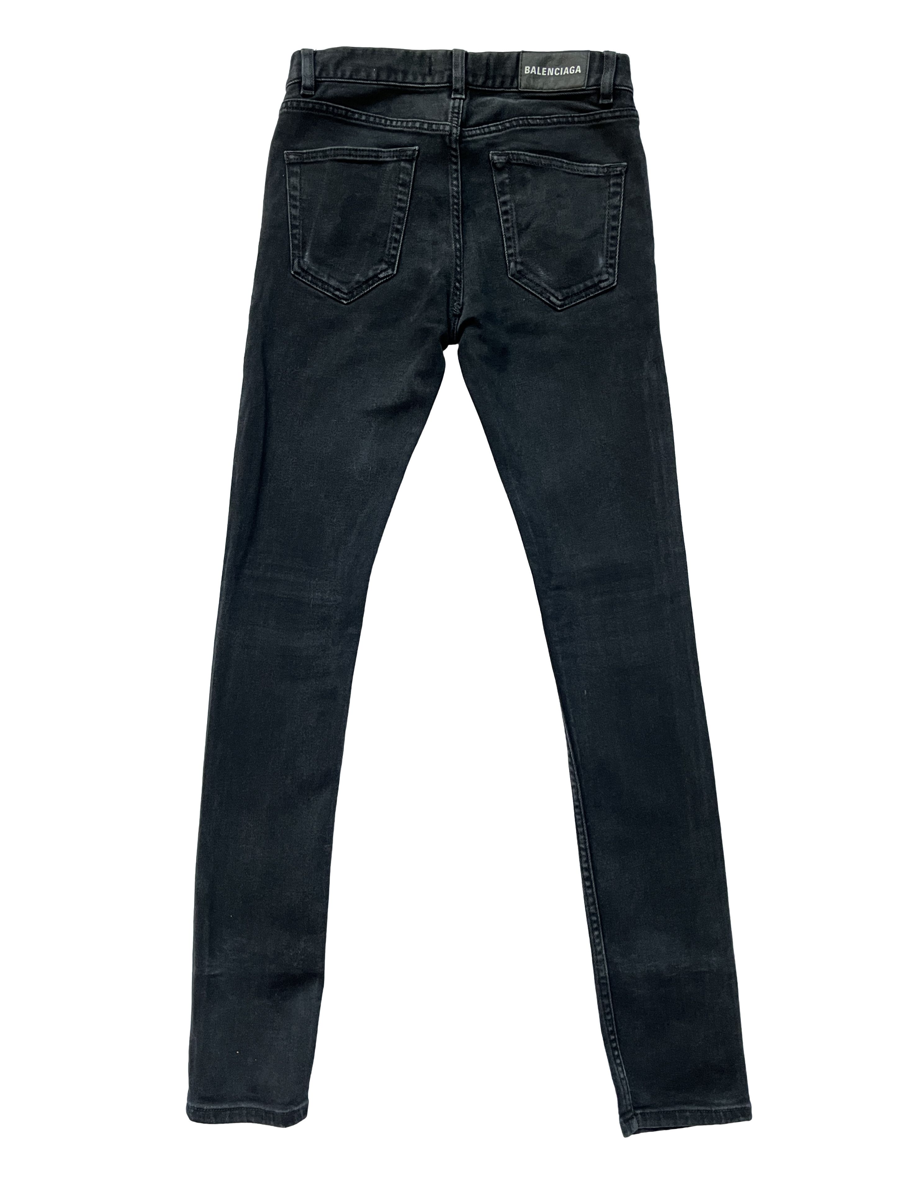 Balenciaga ⚡️QUICK SALE⚡️2018 Balenciaga by Demna Black Denim Jeans Size 26" / US 2 / IT 38 - 2 Thumbnail