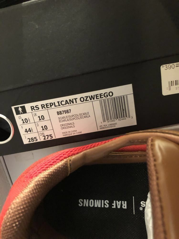 Raf Simons "Scarlet Red" Ozweego Sneakers Size US 10.5 / EU 43-44 - 3 Thumbnail
