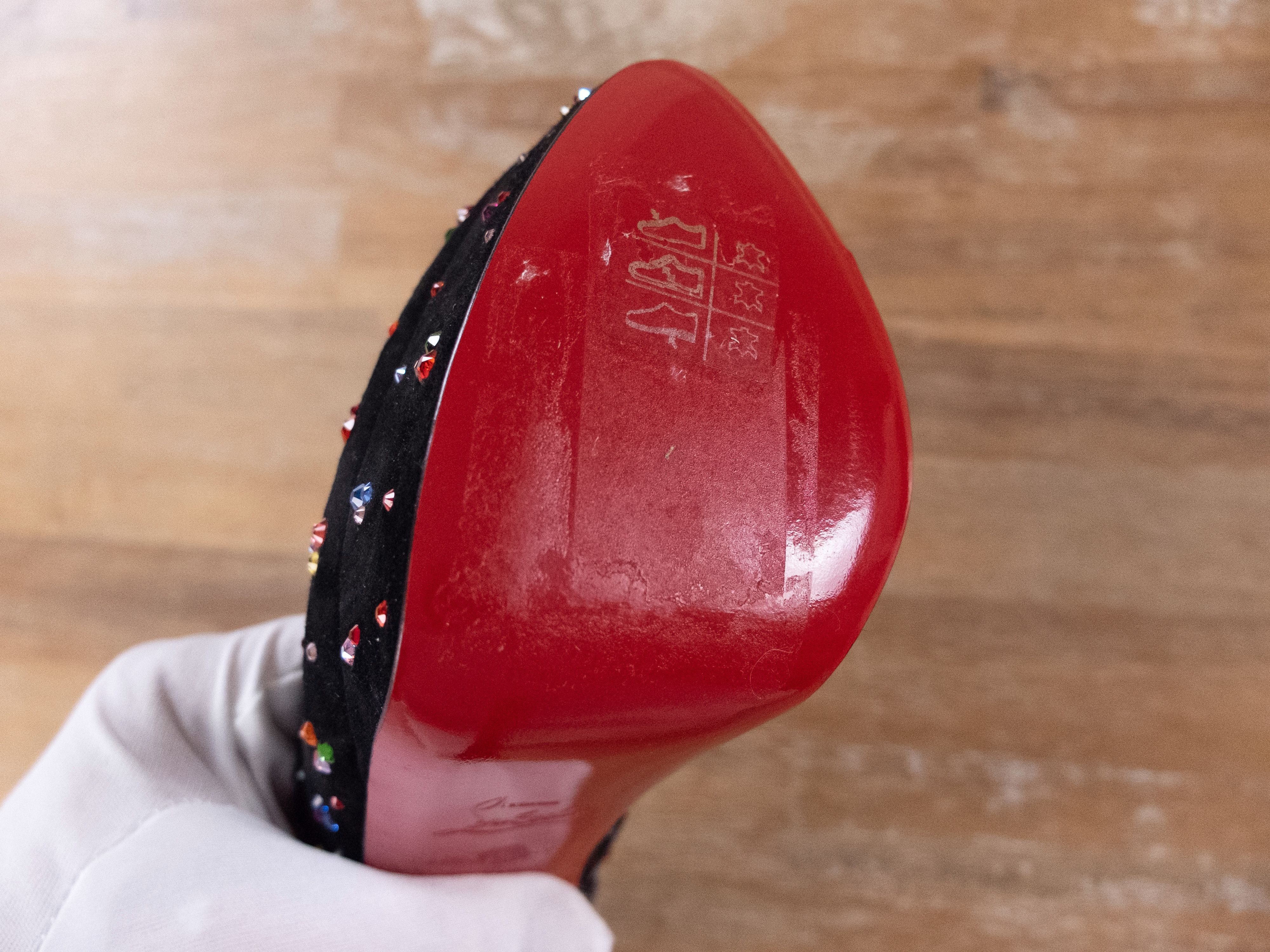 Christian Louboutin CHRISTIAN LOUBOUTIN Lady Peep black crystal platform pumps Size US 10 / IT 40 - 7 Thumbnail