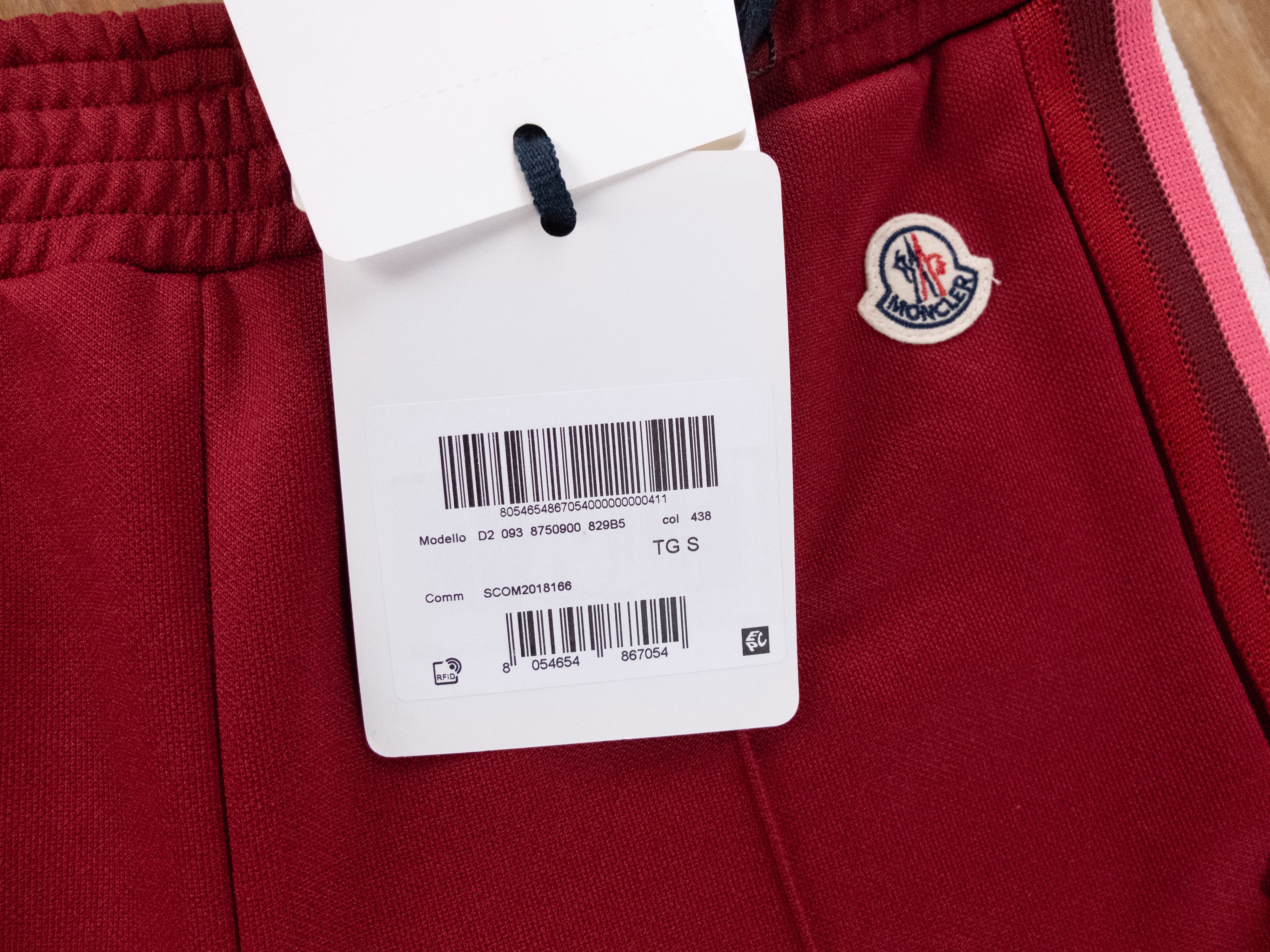 Moncler MONCLER side stripe red track pants jogger authentic Small Size 28" / US 6 / IT 42 - 5 Thumbnail