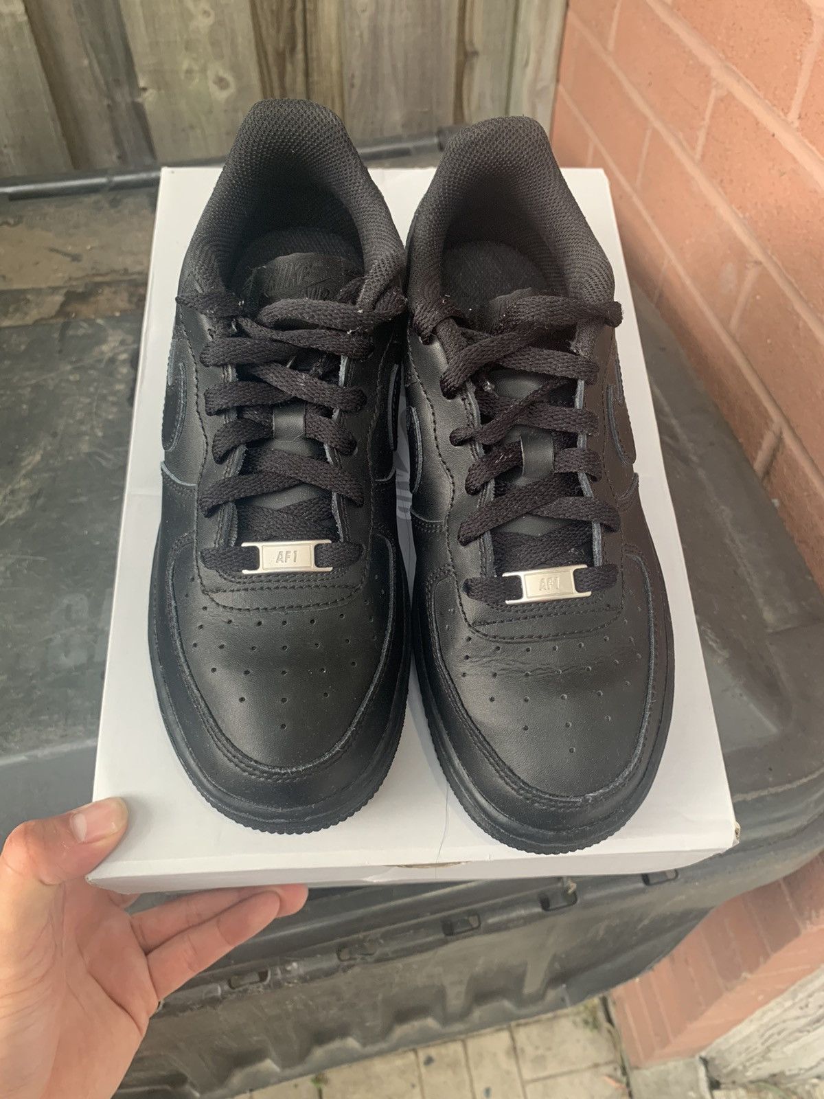 Nike Air Force One Low Black | Black 2018 Size US 6 / EU 39 - 3 Thumbnail
