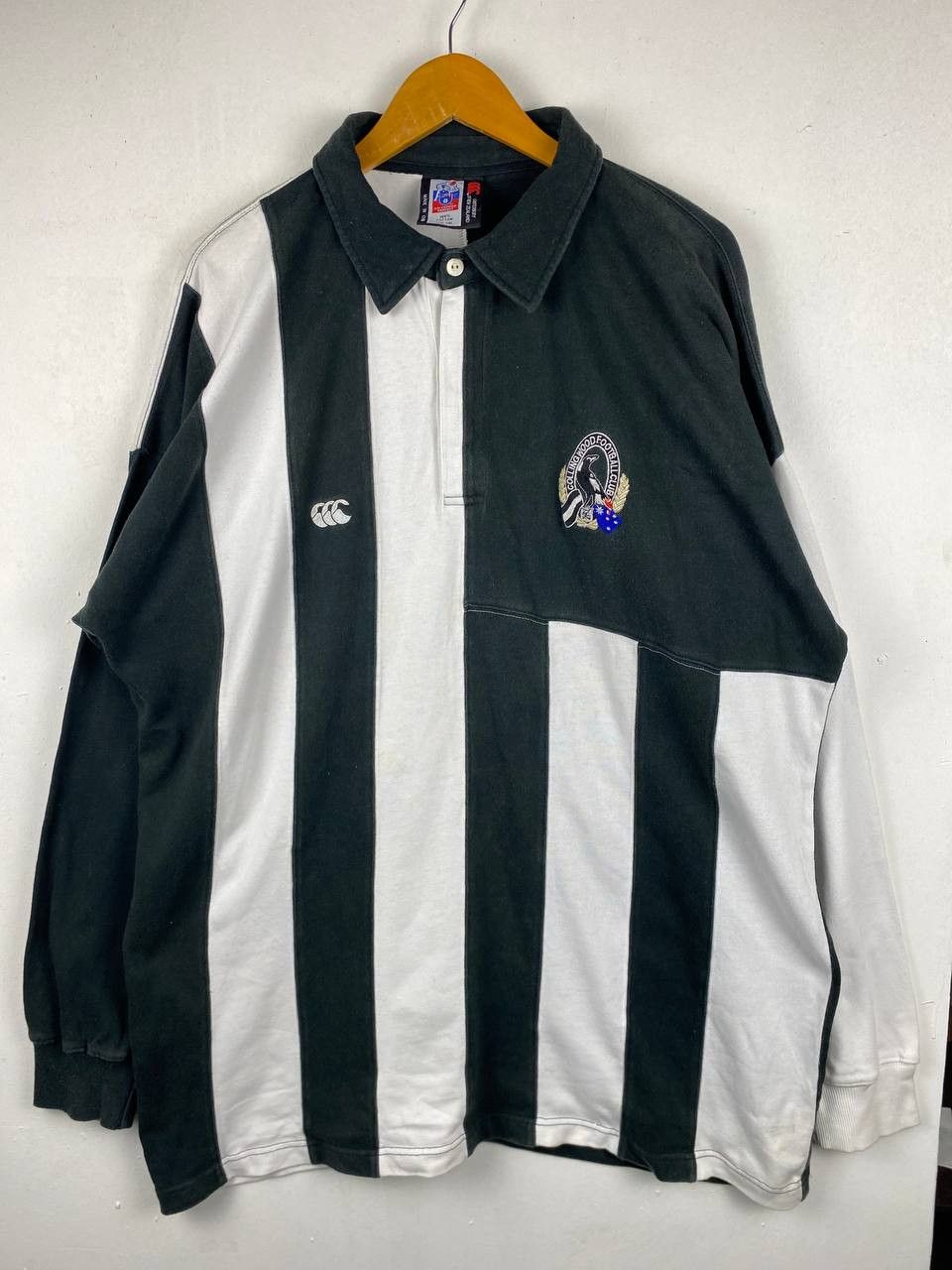 image of Avant Garde x Canterbury Of New Zealand Vintage Canterbury Long Sleeves Cotton Jersey in Black Whit