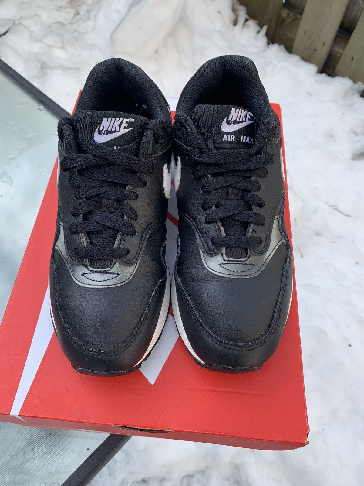 Nike Nike Air Max 1 Black / White Size US 5 / EU 37 - 3 Thumbnail