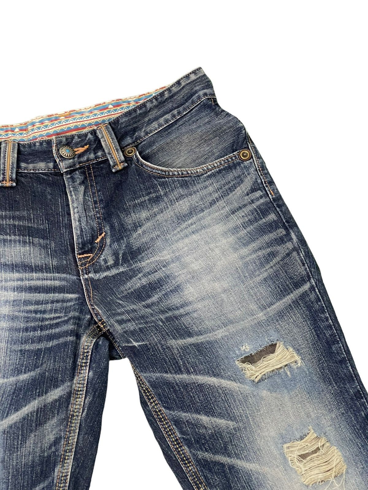 Edwin Flare Jeans Edwin XV Distress Denim Boot Cut 2🟦0 Size US 32 / EU 48 - 9 Thumbnail