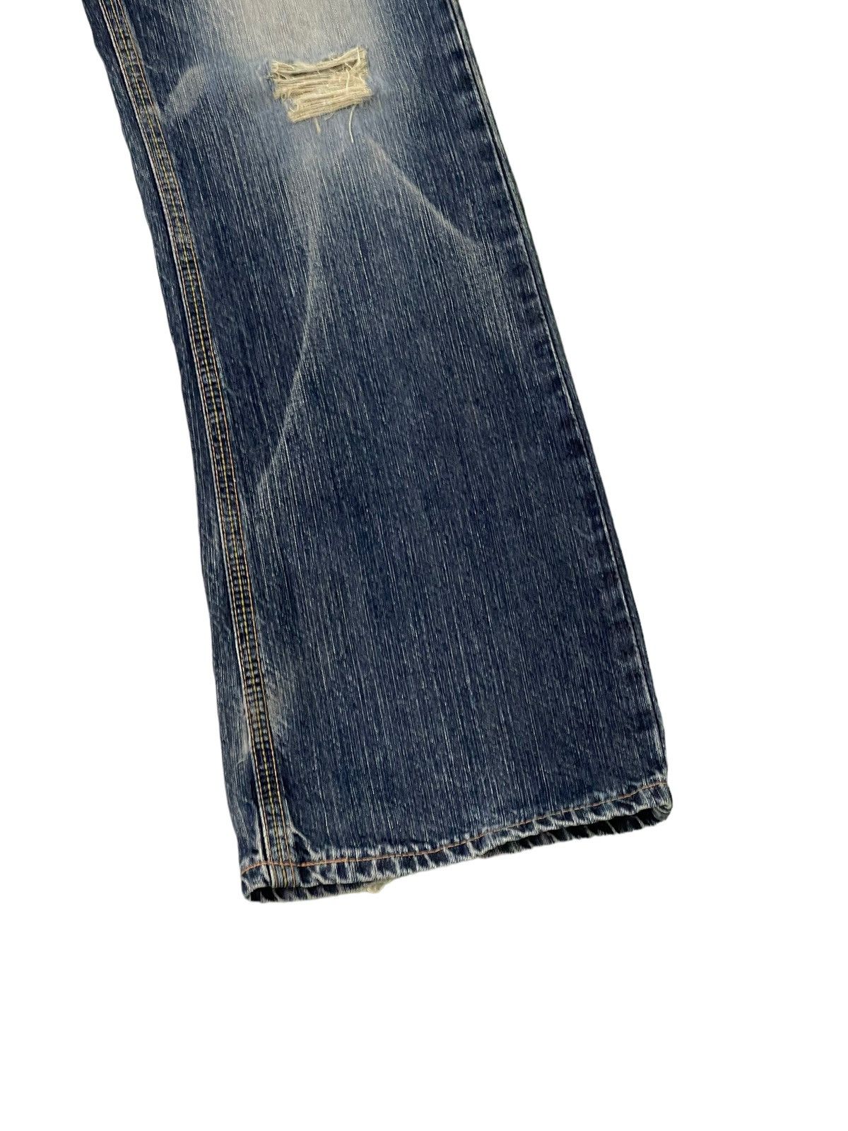 Edwin Flare Jeans Edwin XV Distress Denim Boot Cut 2🟦0 Size US 32 / EU 48 - 4 Thumbnail