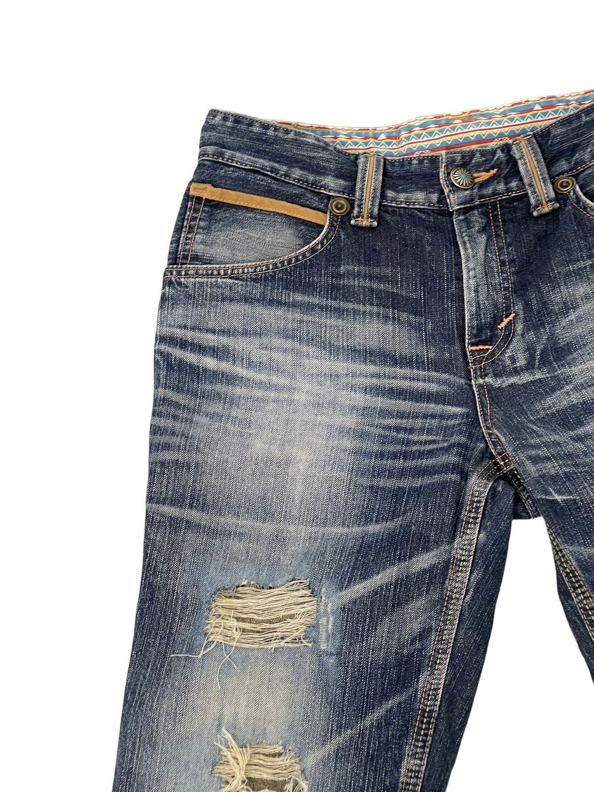 Edwin Flare Jeans Edwin XV Distress Denim Boot Cut 2🟦0 Size US 32 / EU 48 - 8 Thumbnail