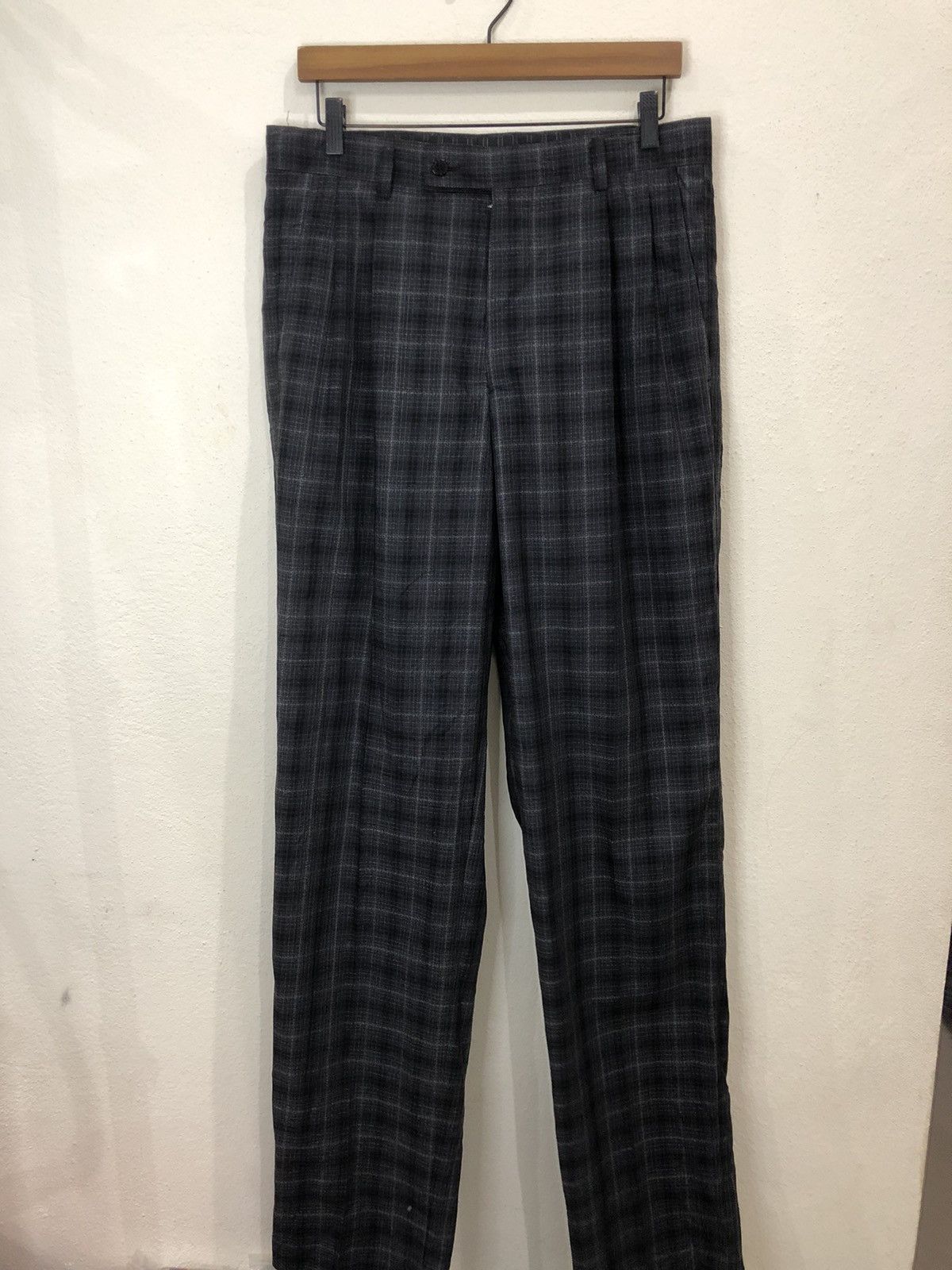 Nicole Club Japanese Brand Nicole Sport Plaid Tartan Pant Size US 33 - 2 Thumbnail