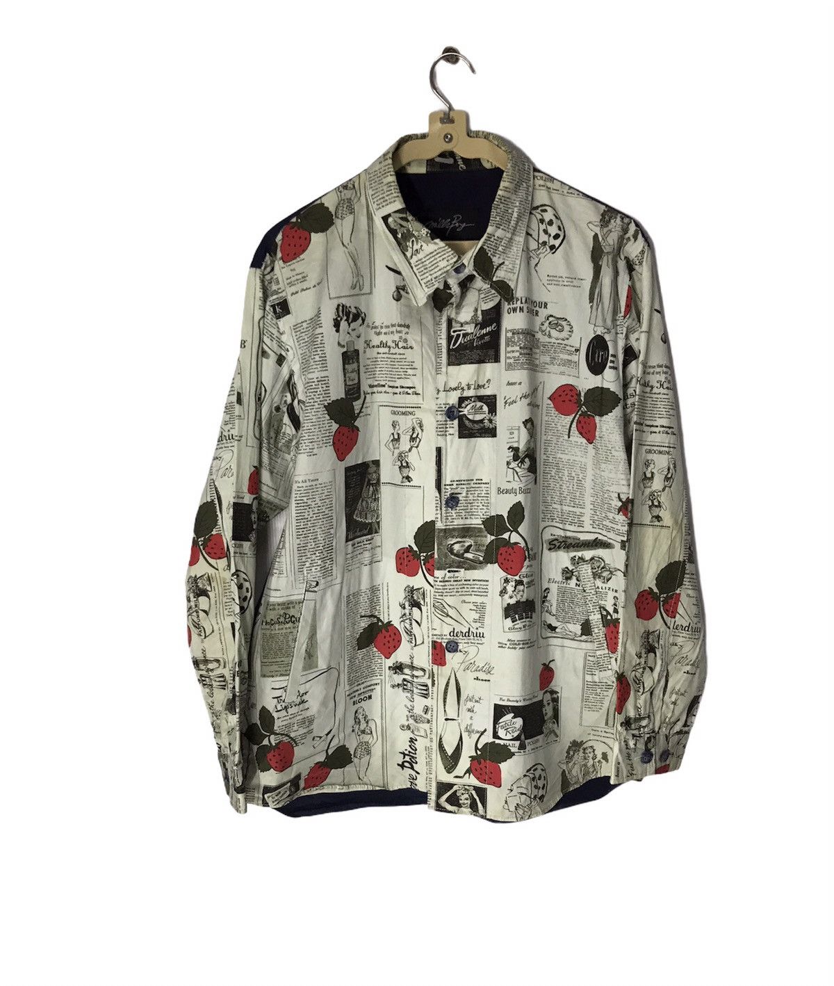Designer × Japanese Brand Milk boy newspaper art button up long sleeve Size US M / EU 48-50 / 2 - 1 Thumbnail