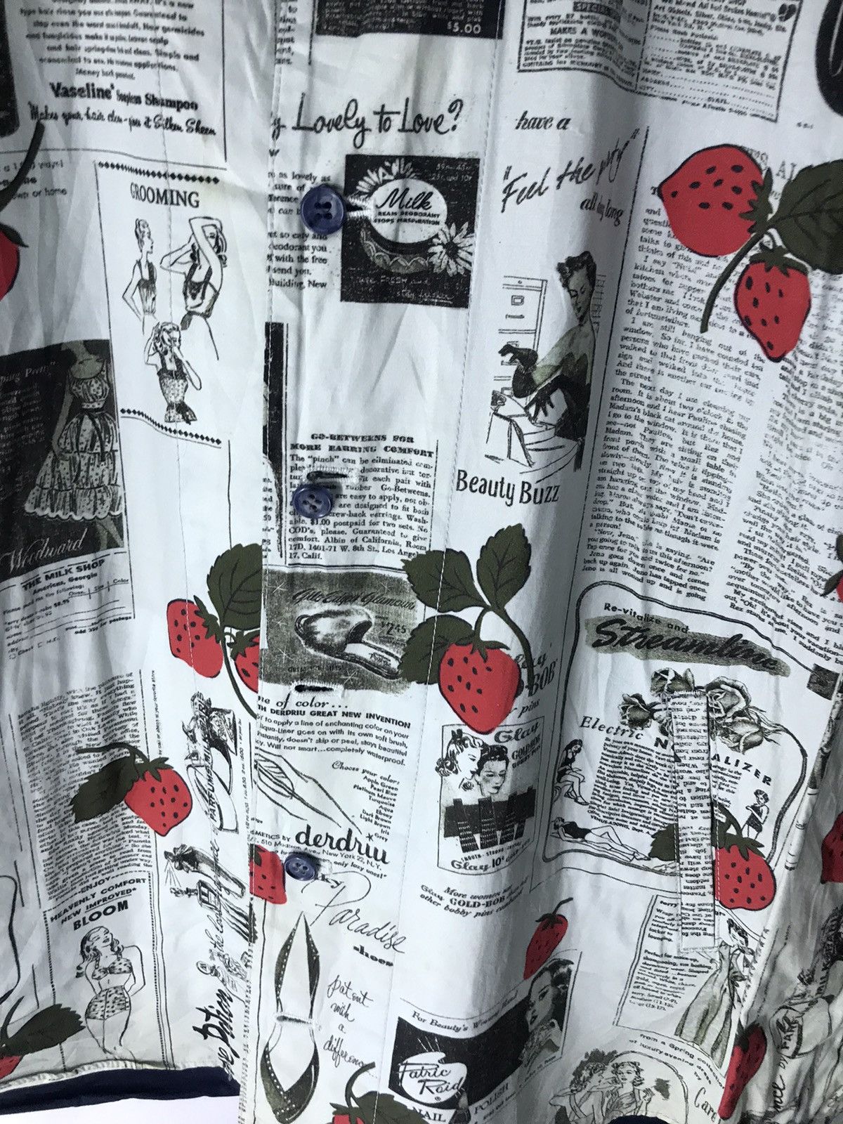 Designer × Japanese Brand Milk boy newspaper art button up long sleeve Size US M / EU 48-50 / 2 - 4 Thumbnail