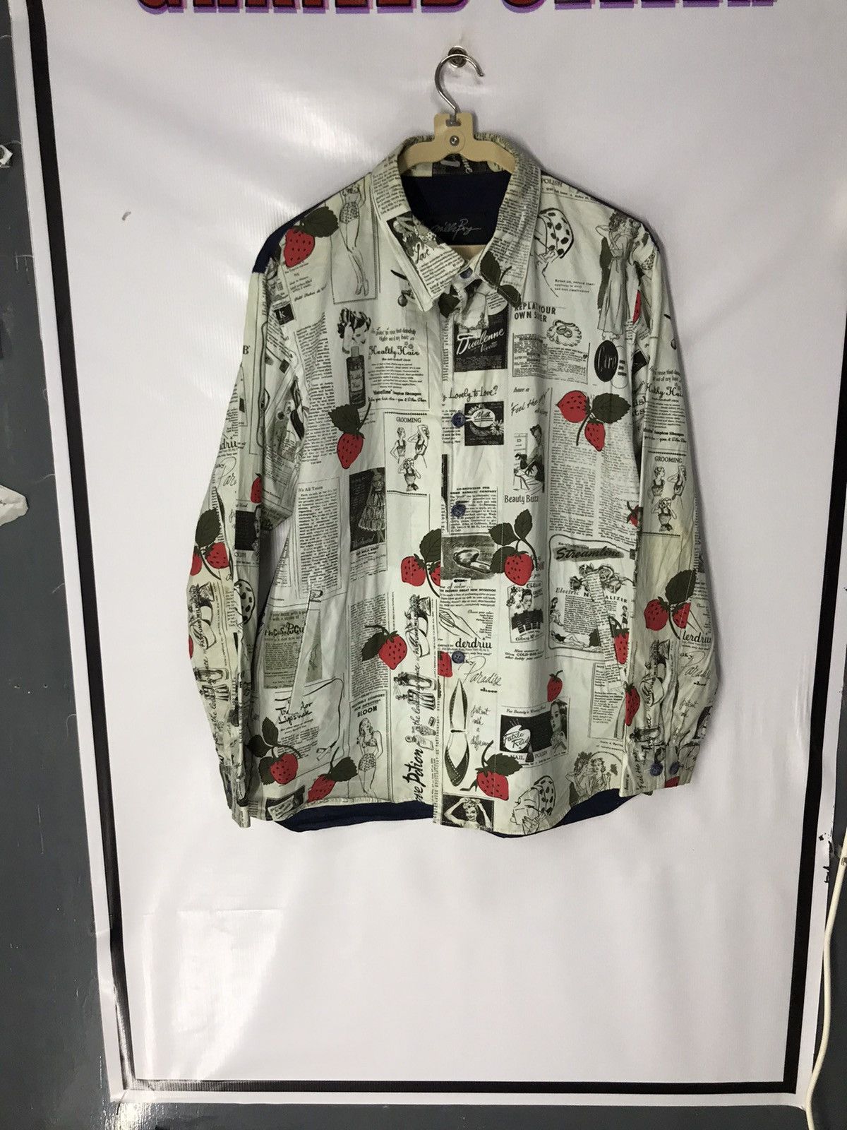 Designer × Japanese Brand Milk boy newspaper art button up long sleeve Size US M / EU 48-50 / 2 - 7 Thumbnail