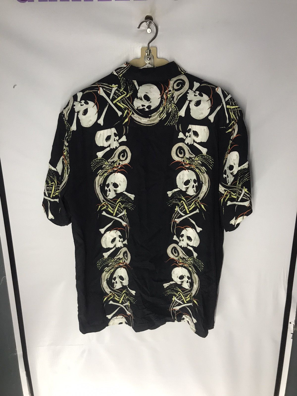 Japanese Brand Skull Fullprint button up rayon shirt by houston Size US L / EU 52-54 / 3 - 8 Thumbnail