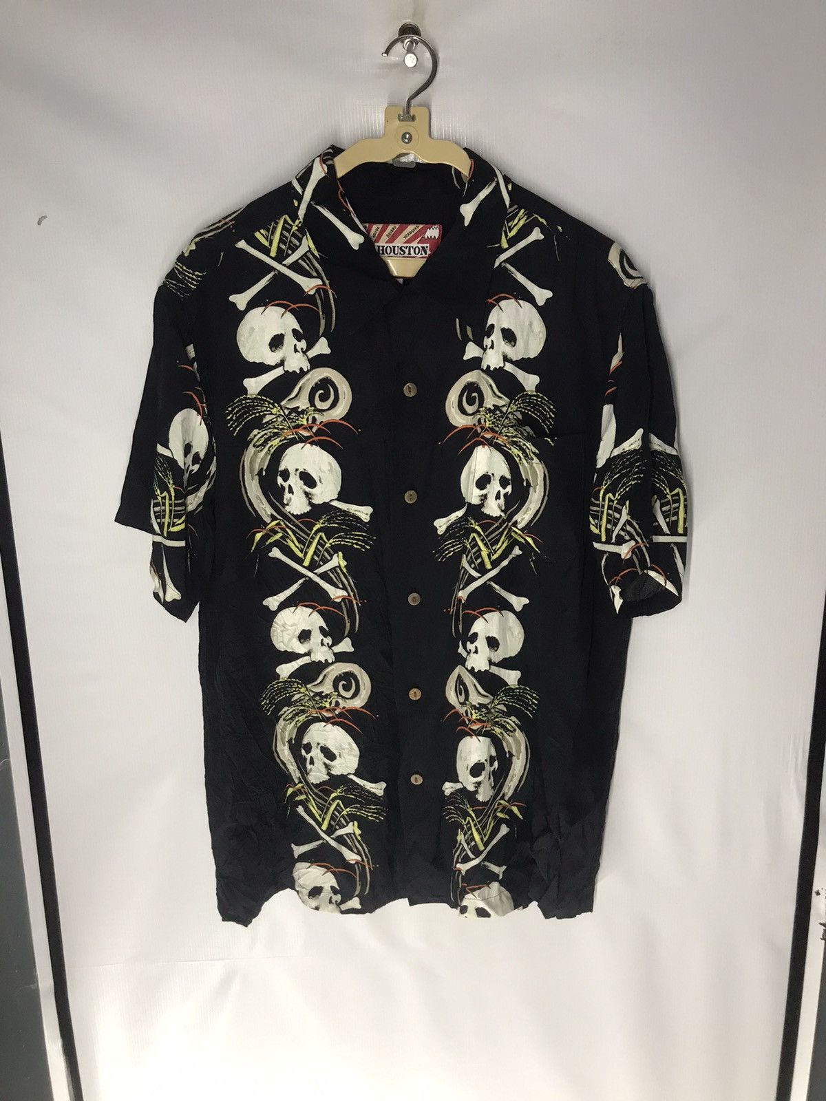 Japanese Brand Skull Fullprint button up rayon shirt by houston Size US L / EU 52-54 / 3 - 7 Thumbnail