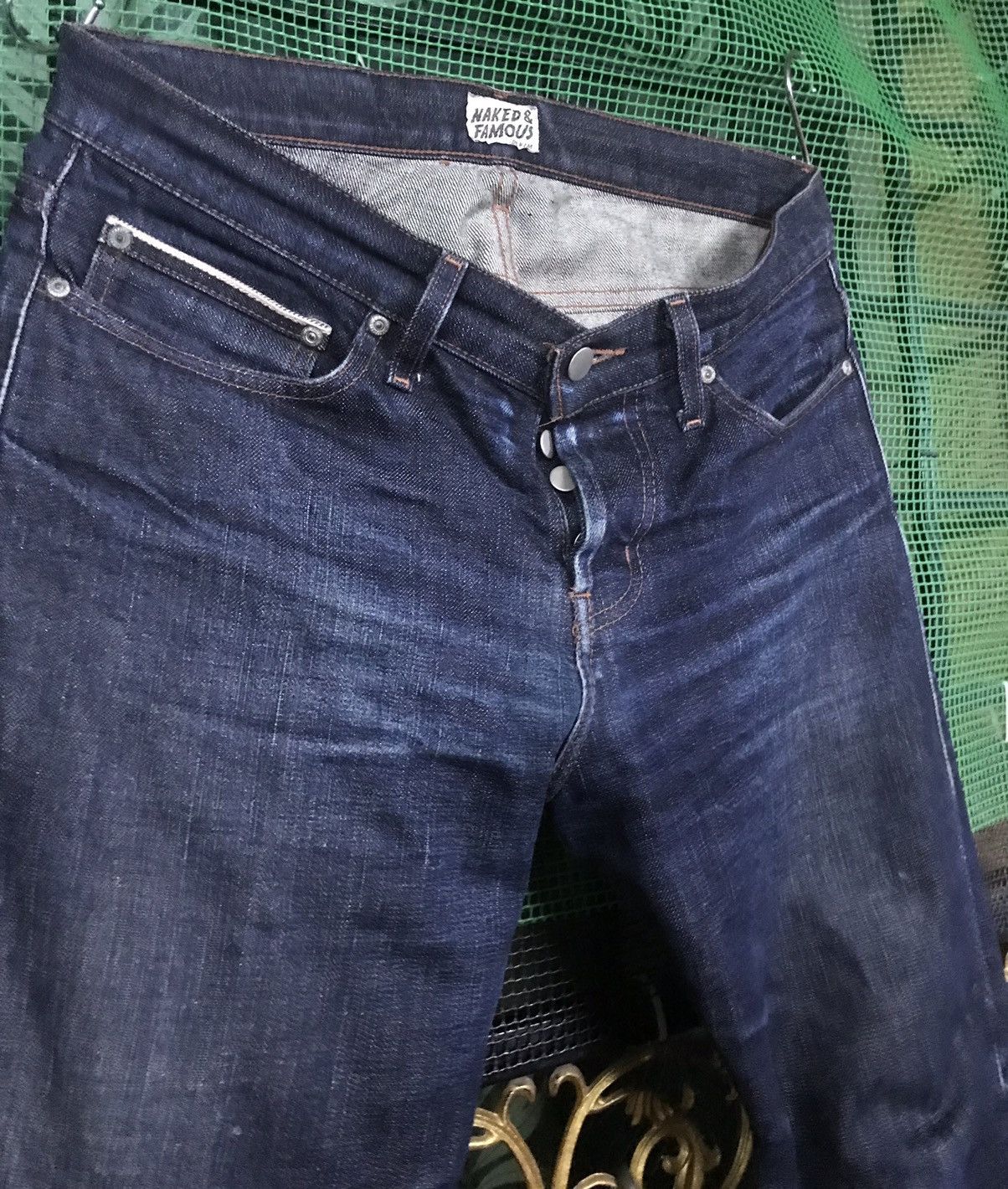 Naked & Famous Naked & Famous Deep Indigo Selvedge Size US 33 - 3 Thumbnail