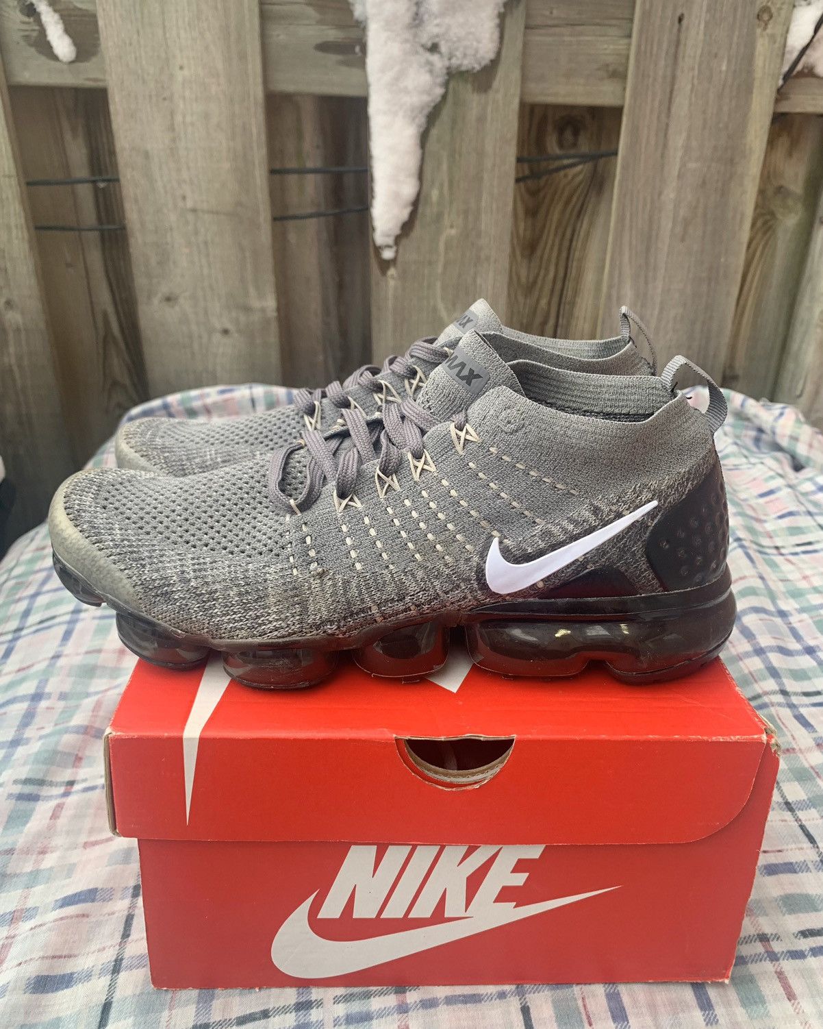 Nike Nike Air VaporMax 2 Wolf Grey Size US 8.5 / EU 41-42 - 6 Thumbnail