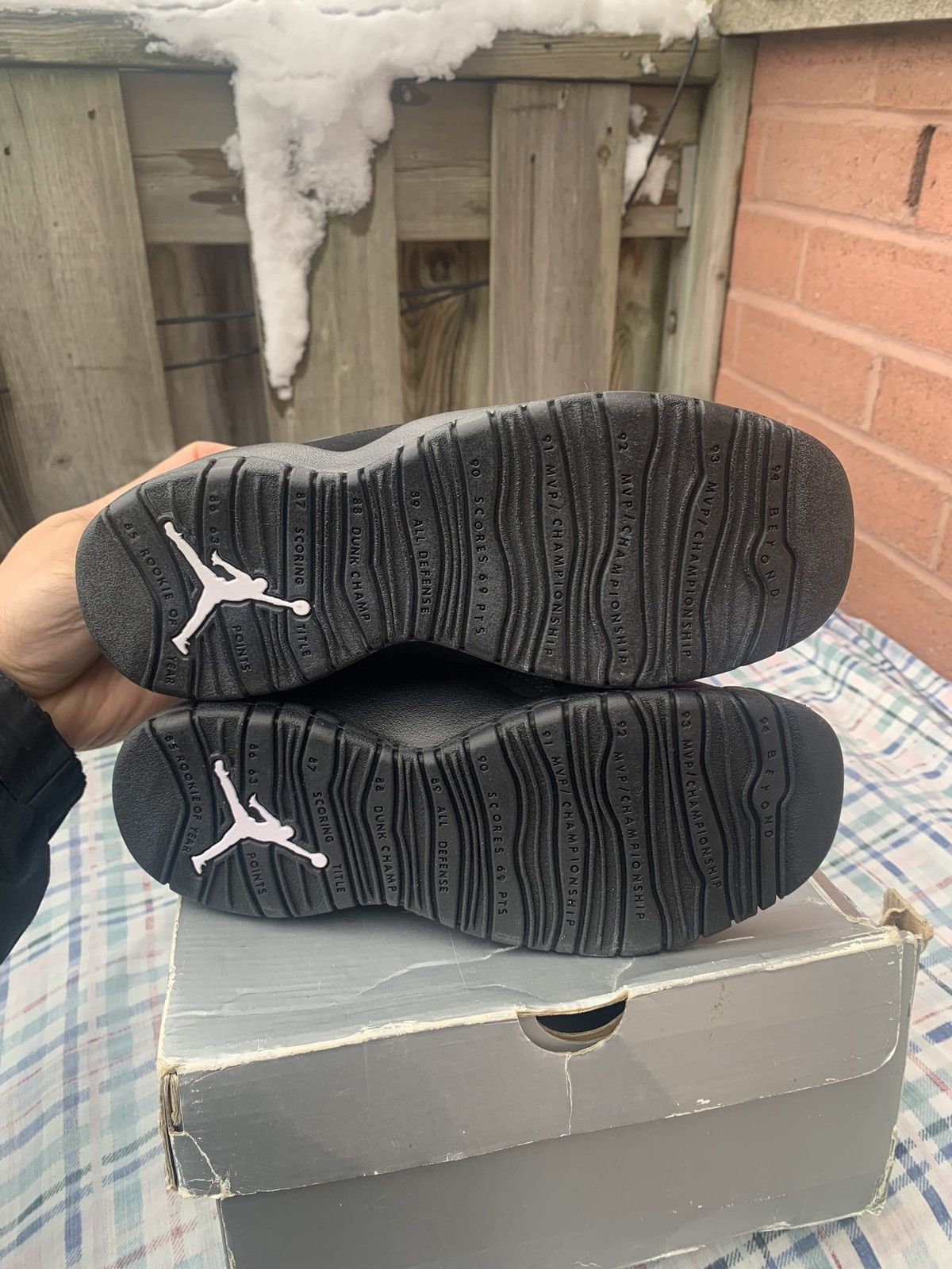 Jordan Brand × Nike × Vintage Air Jordan 10 GS Black Stealth 2005 Size US 4 / IT 34 - 5 Thumbnail