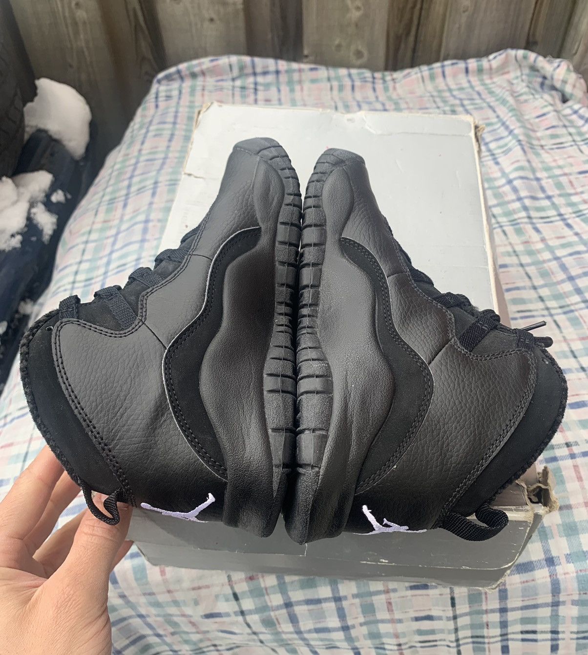Jordan Brand × Nike × Vintage Air Jordan 10 GS Black Stealth 2005 Size US 4 / IT 34 - 4 Thumbnail