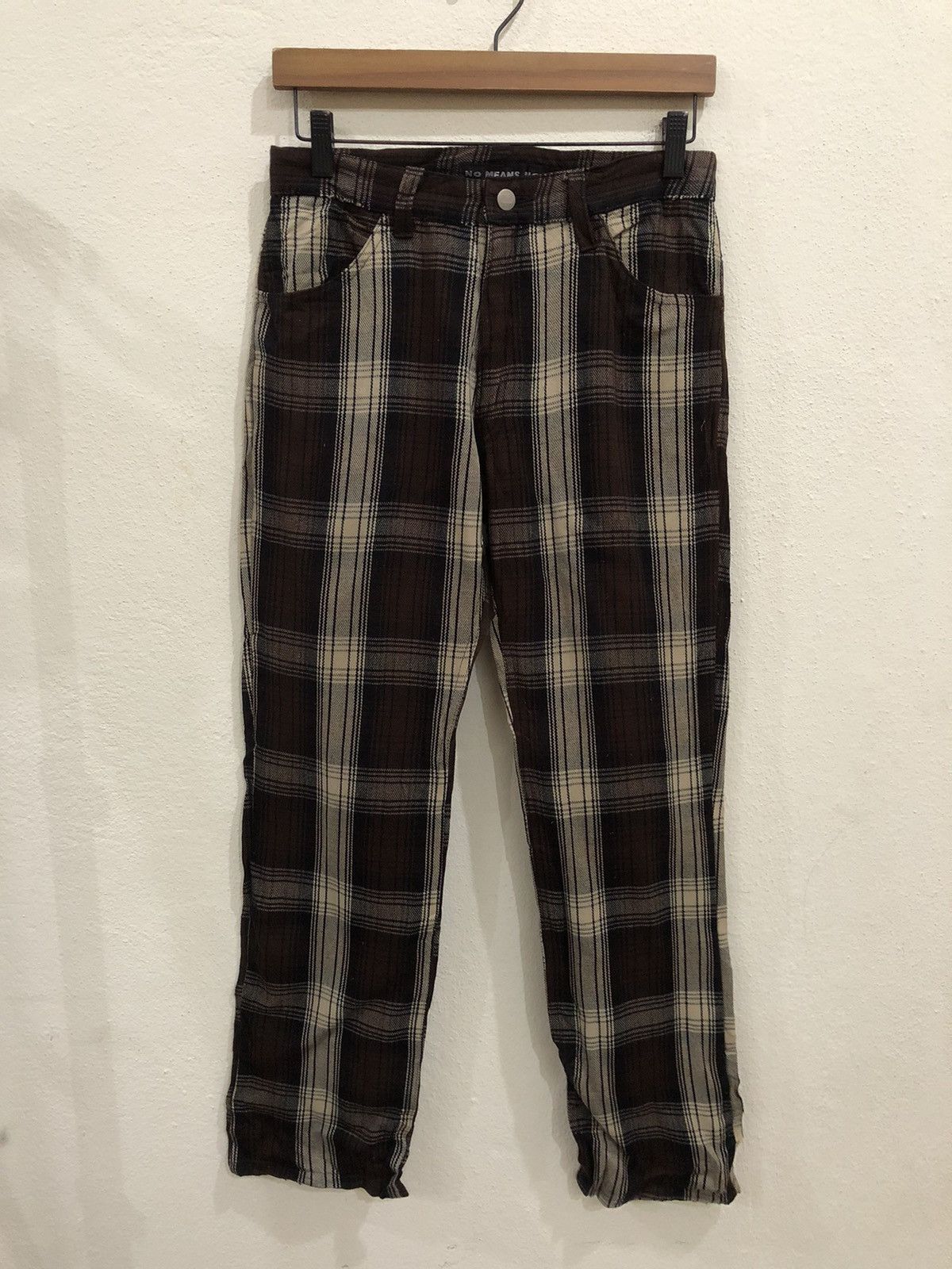 Japanese Brand Japanese Brand No Means No Plaid Tartan Wool Pant Size US 28 / EU 44 - 2 Thumbnail