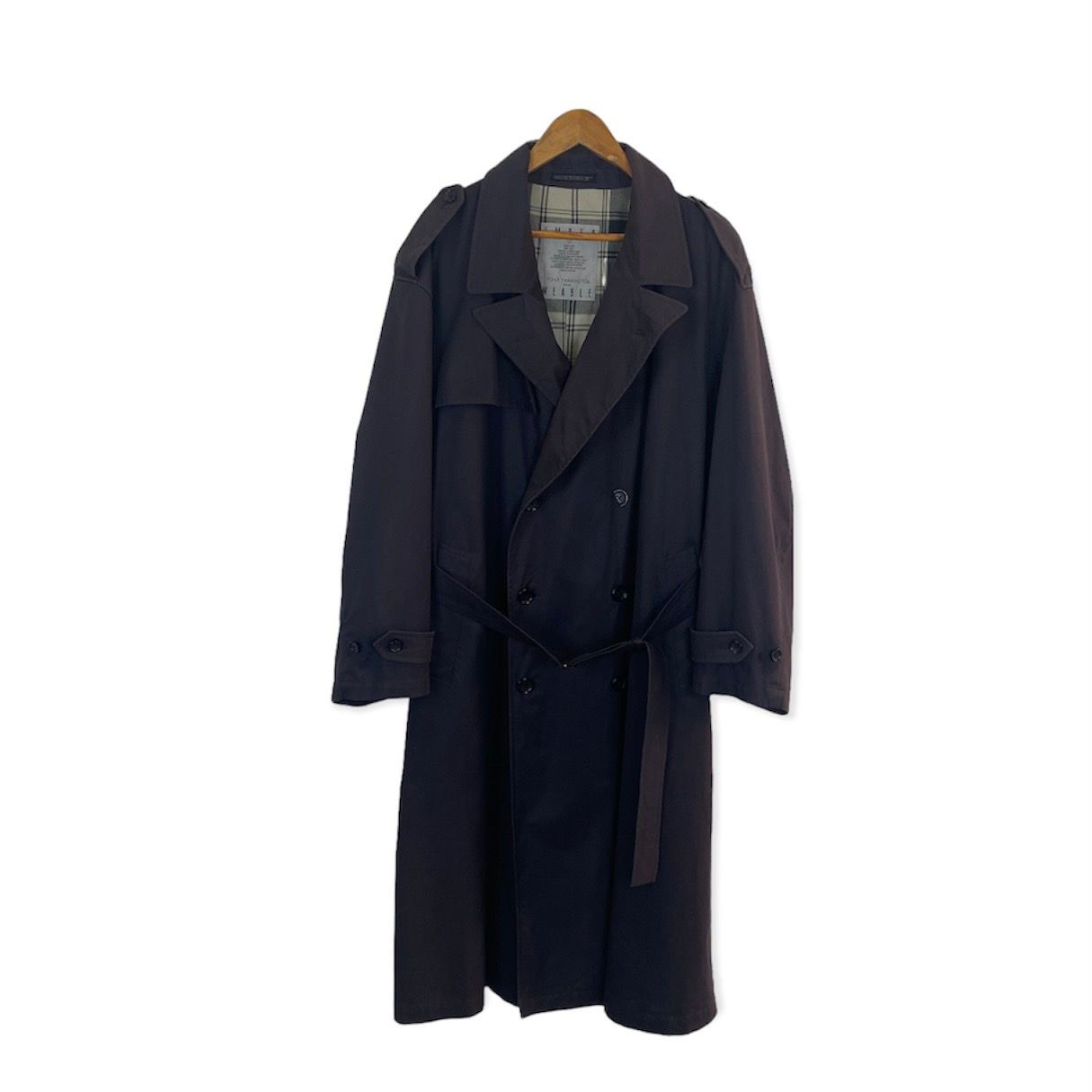 Pre-owned Yohji Yamamoto Homme Imper Meable Faded Coat In Faded Black