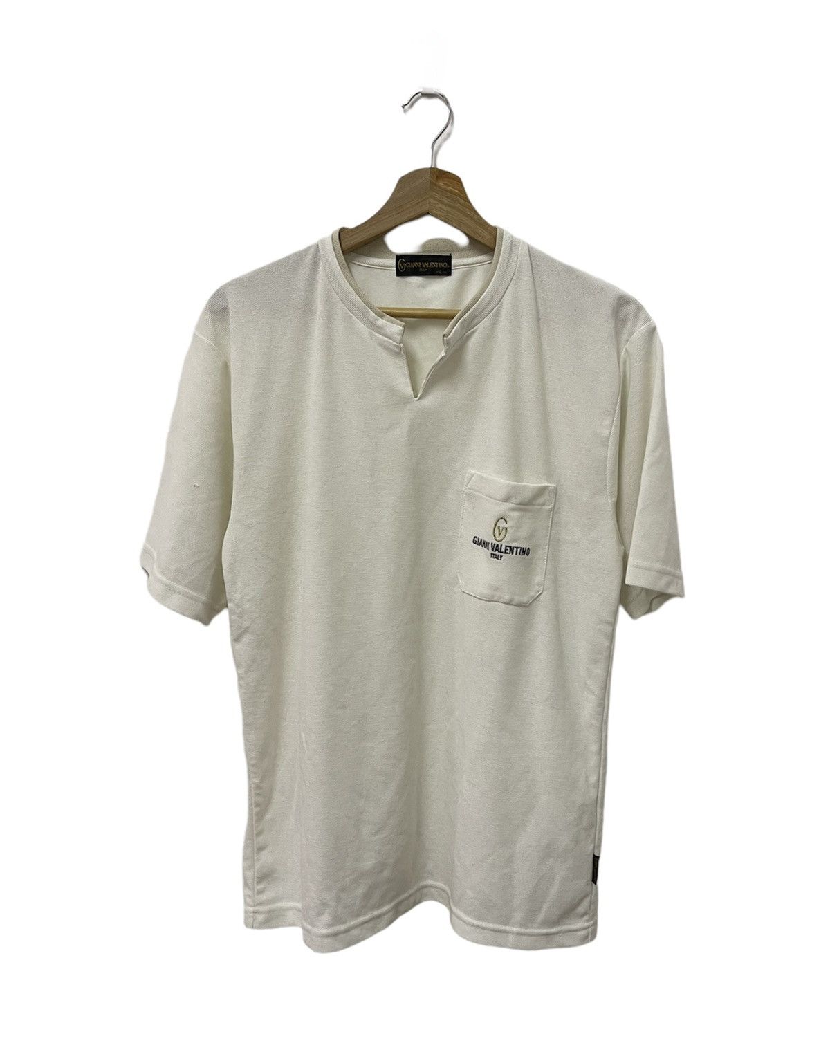 Gianni Valentino × Japanese Brand × Vintage Vintage Gianni Valentino Single Pocket Tshirt Size US M / EU 48-50 / 2 - 2 Thumbnail