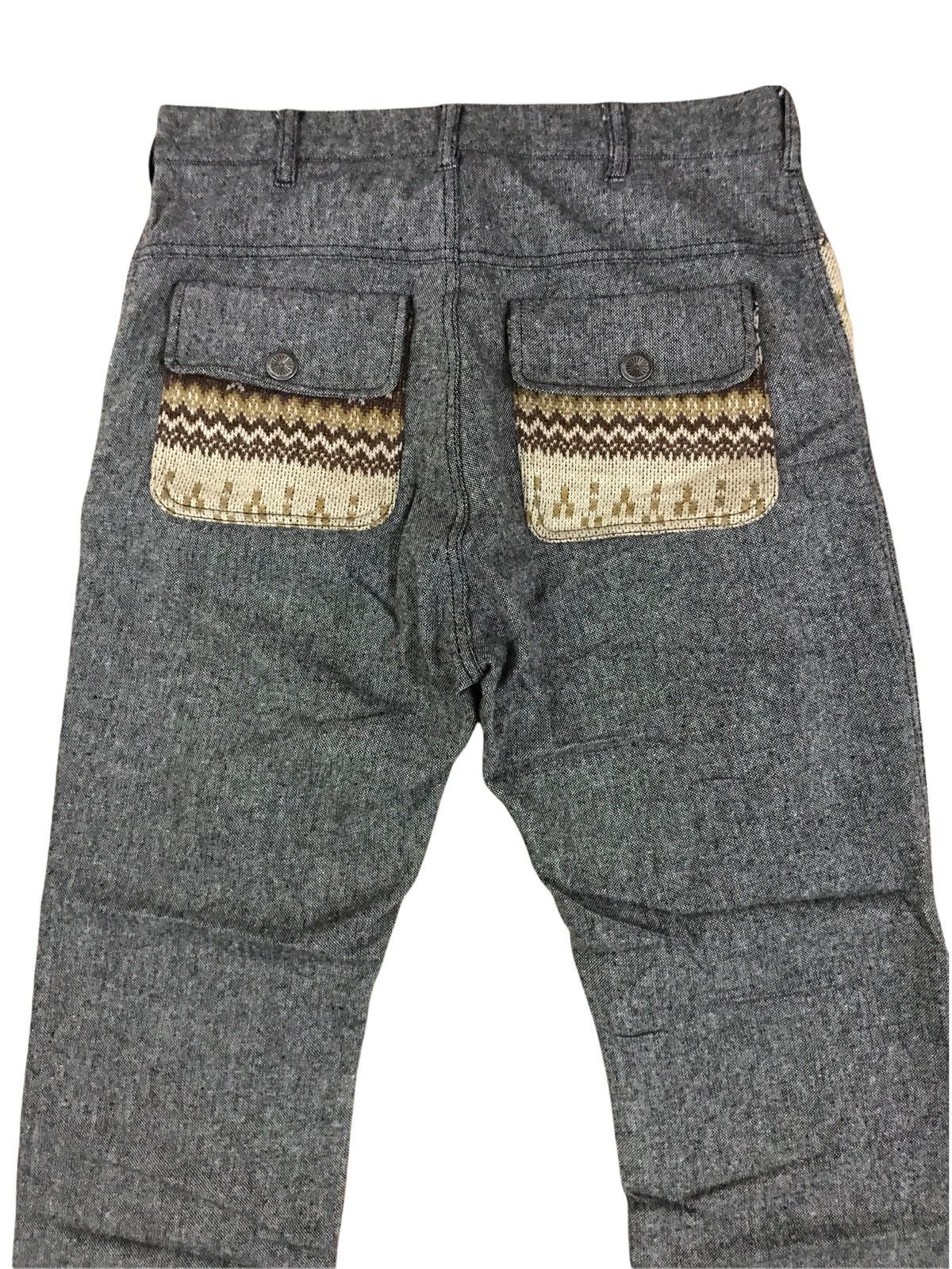 Japanese Brand Japanese Brand APPLY Wool Grey Ortega Pocket Design Pants Size US 30 / EU 46 - 4 Thumbnail