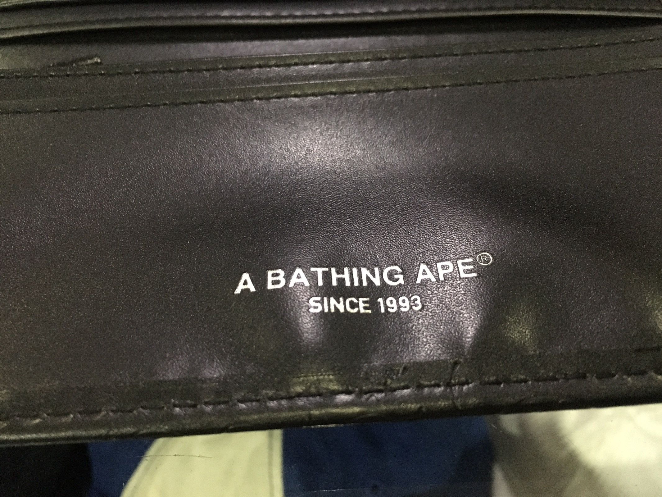 Bape Bape Long Wallet Pencil Camo Leather Black Camo Size ONE SIZE - 5 Thumbnail