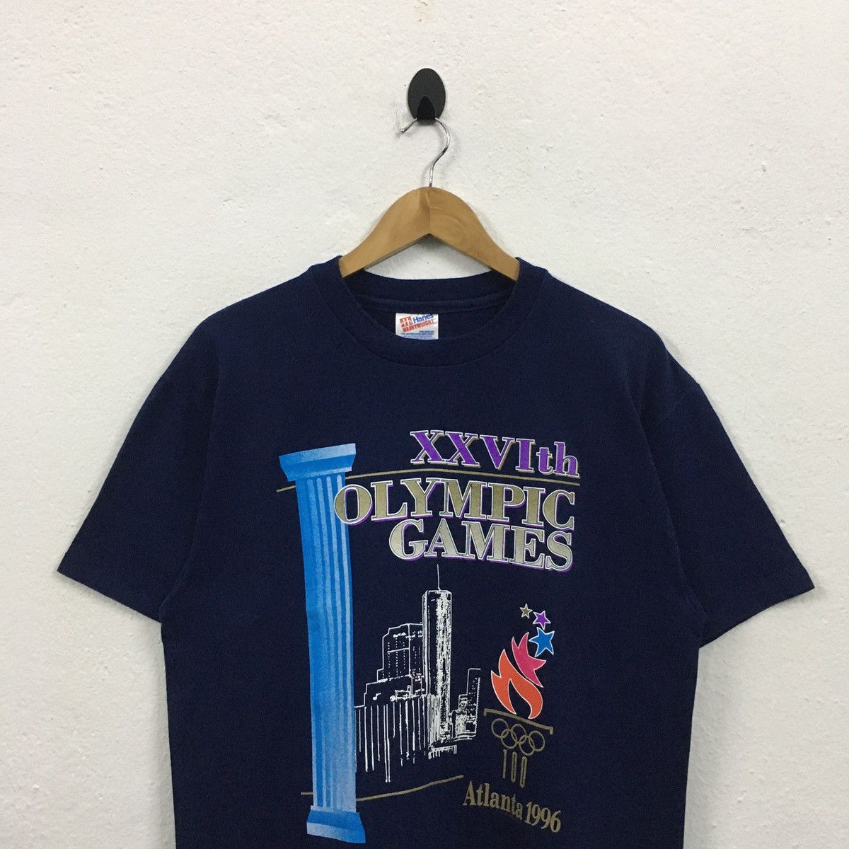 USA Olympics Rare Vintage 1992 Atlanta 1996 Olympic Games Tshirt Size US L / EU 52-54 / 3 - 4 Thumbnail