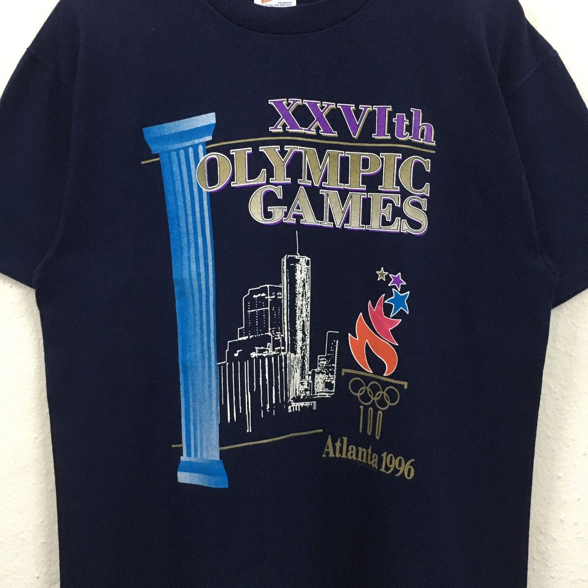 USA Olympics Rare Vintage 1992 Atlanta 1996 Olympic Games Tshirt Size US L / EU 52-54 / 3 - 6 Thumbnail