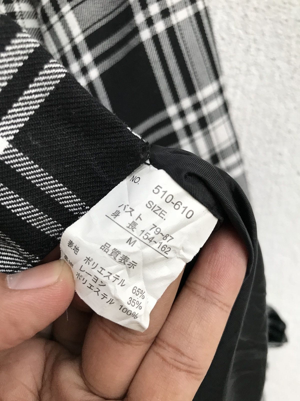 Japanese Brand Issue Industrio Du Vetement Checked Long Button Jacket Size US XS / EU 42 / 0 - 11 Thumbnail
