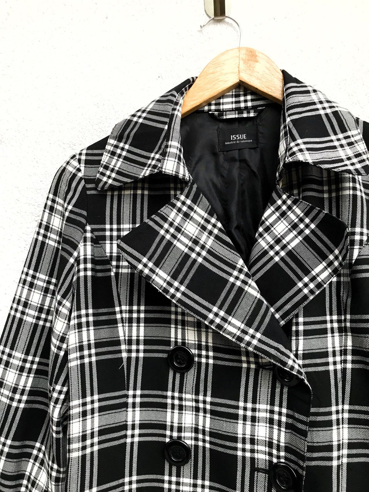 Japanese Brand Issue Industrio Du Vetement Checked Long Button Jacket Size US XS / EU 42 / 0 - 1 Thumbnail