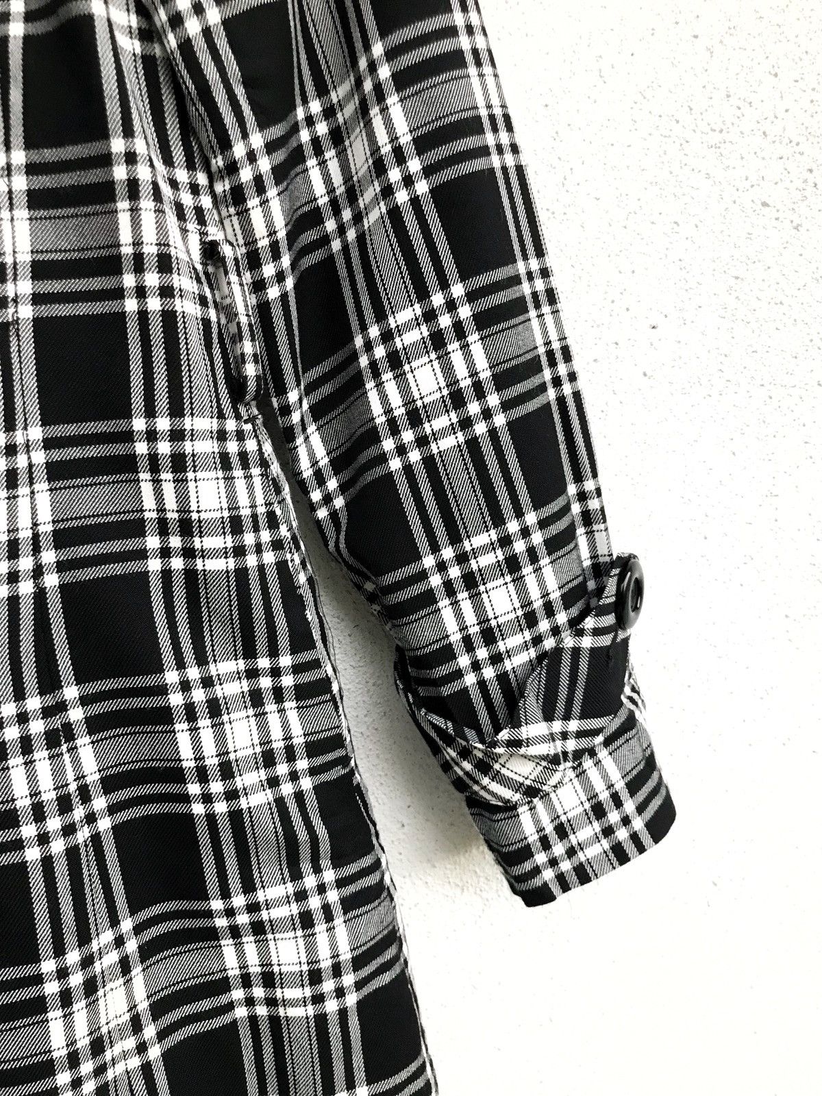 Japanese Brand Issue Industrio Du Vetement Checked Long Button Jacket Size US XS / EU 42 / 0 - 7 Thumbnail