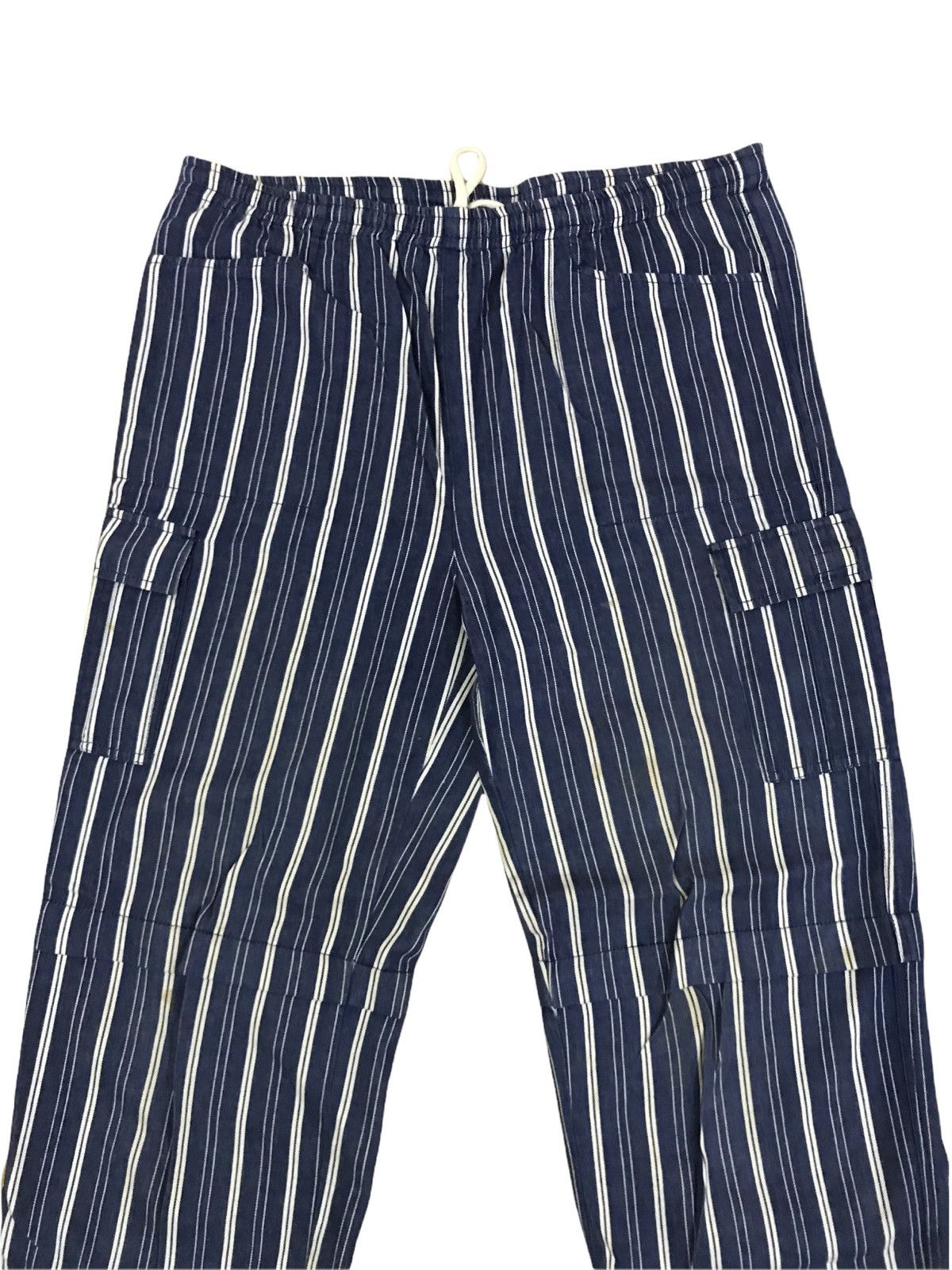 Japanese Brand Japanese Brand Heart Coil Stripes Flare Wide Baggy Pants Size US 28 / EU 44 - 3 Thumbnail