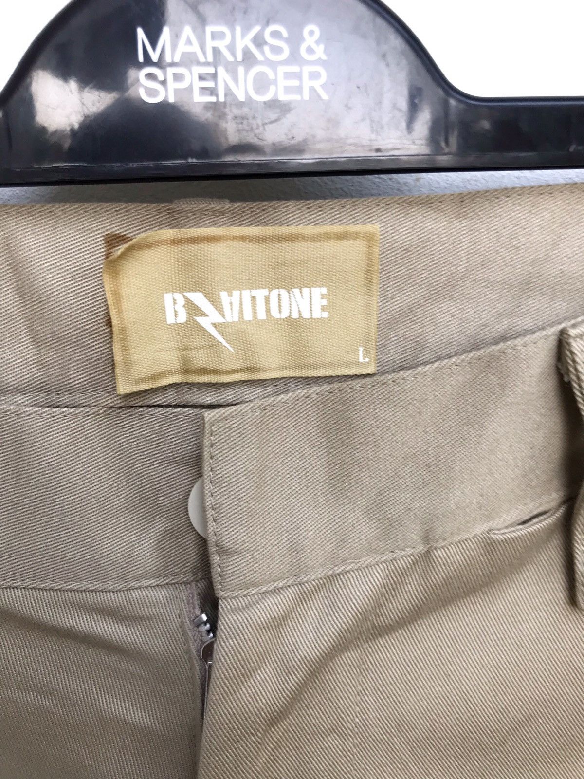 Japanese Brand Japanese Brand B⚡️aitone. Side Tape Paint Khakis Pants Size US 33 - 10 Thumbnail
