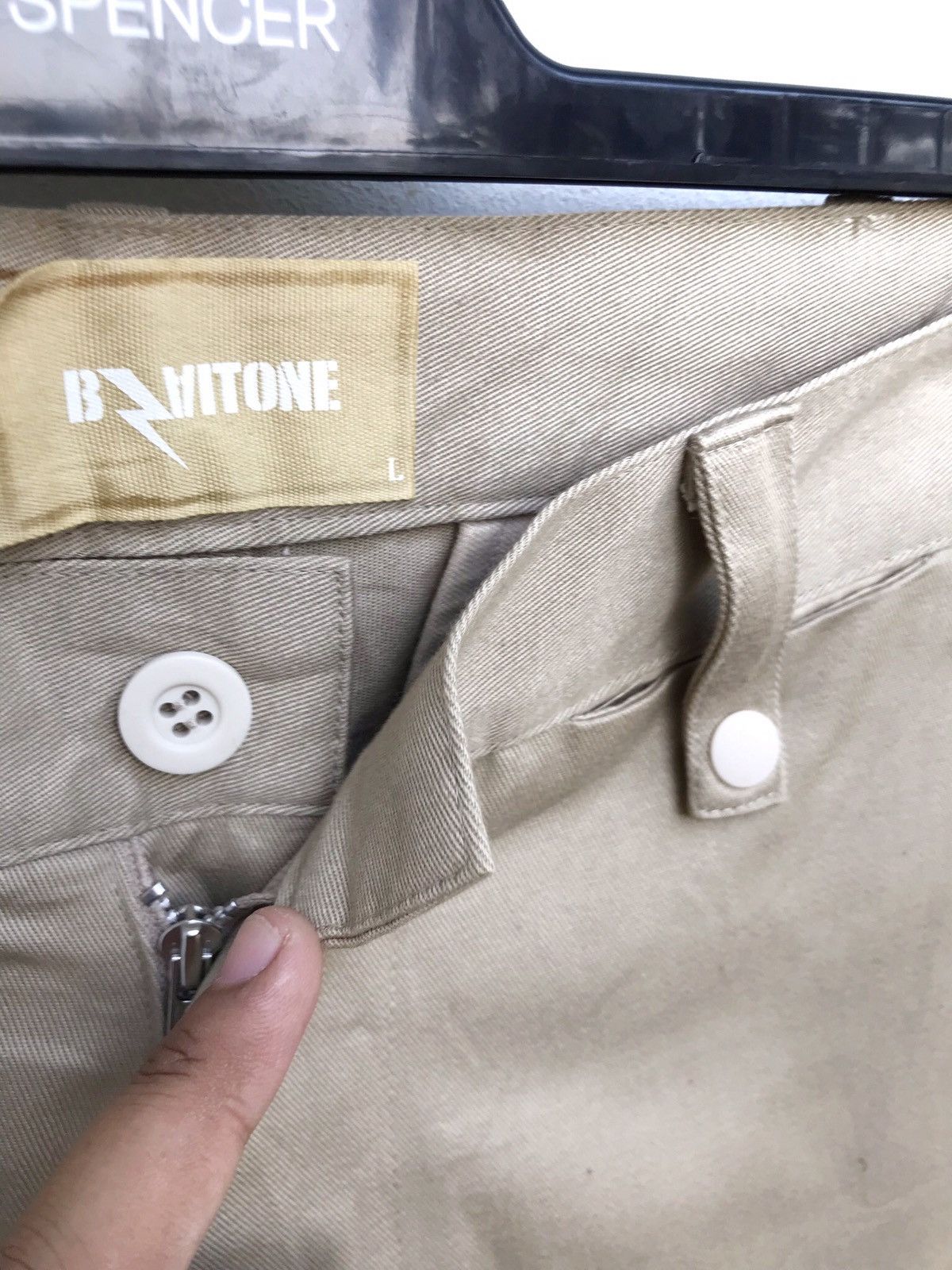 Japanese Brand Japanese Brand B⚡️aitone. Side Tape Paint Khakis Pants Size US 33 - 11 Thumbnail