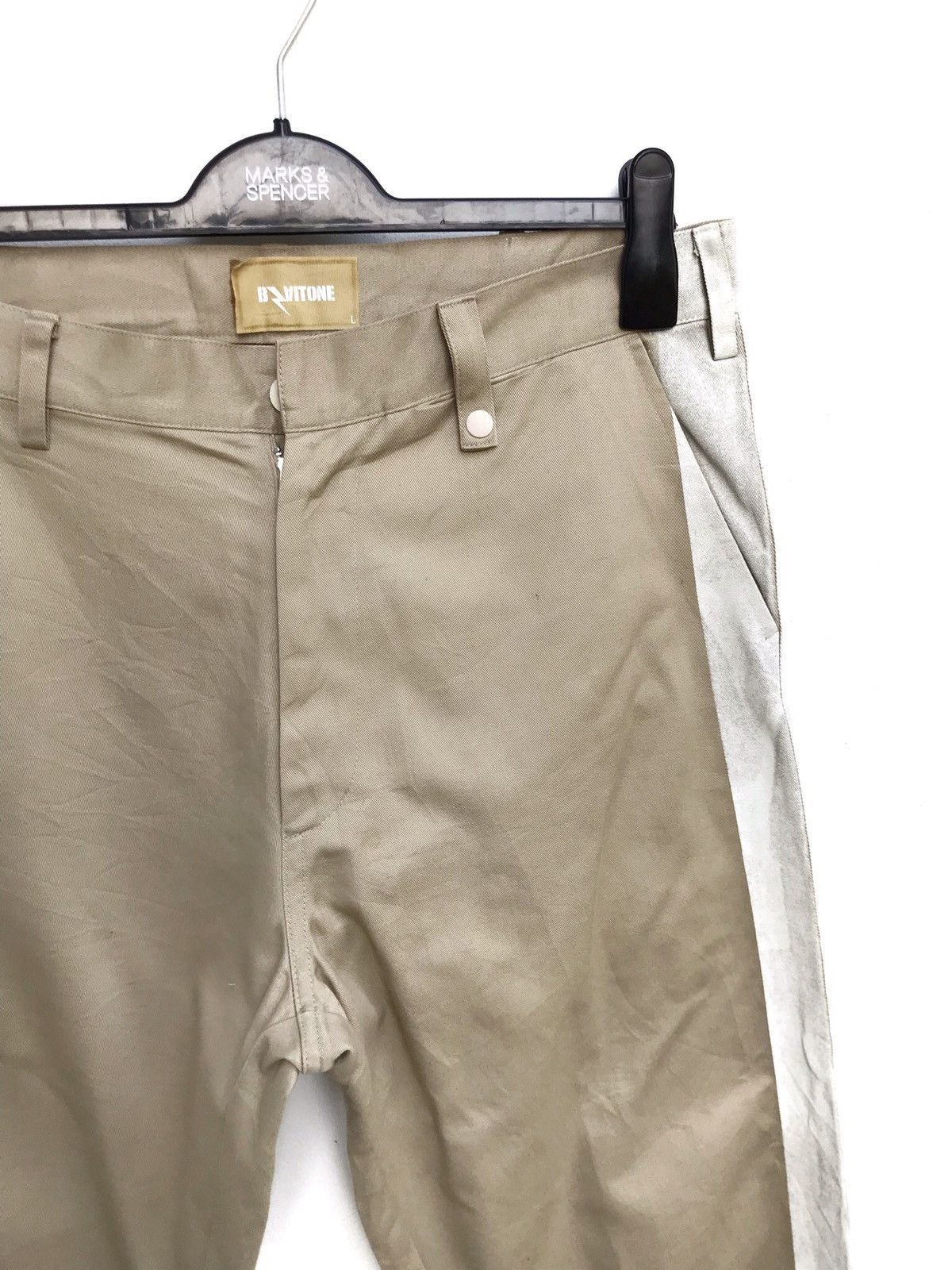 Japanese Brand Japanese Brand B⚡️aitone. Side Tape Paint Khakis Pants Size US 33 - 5 Thumbnail