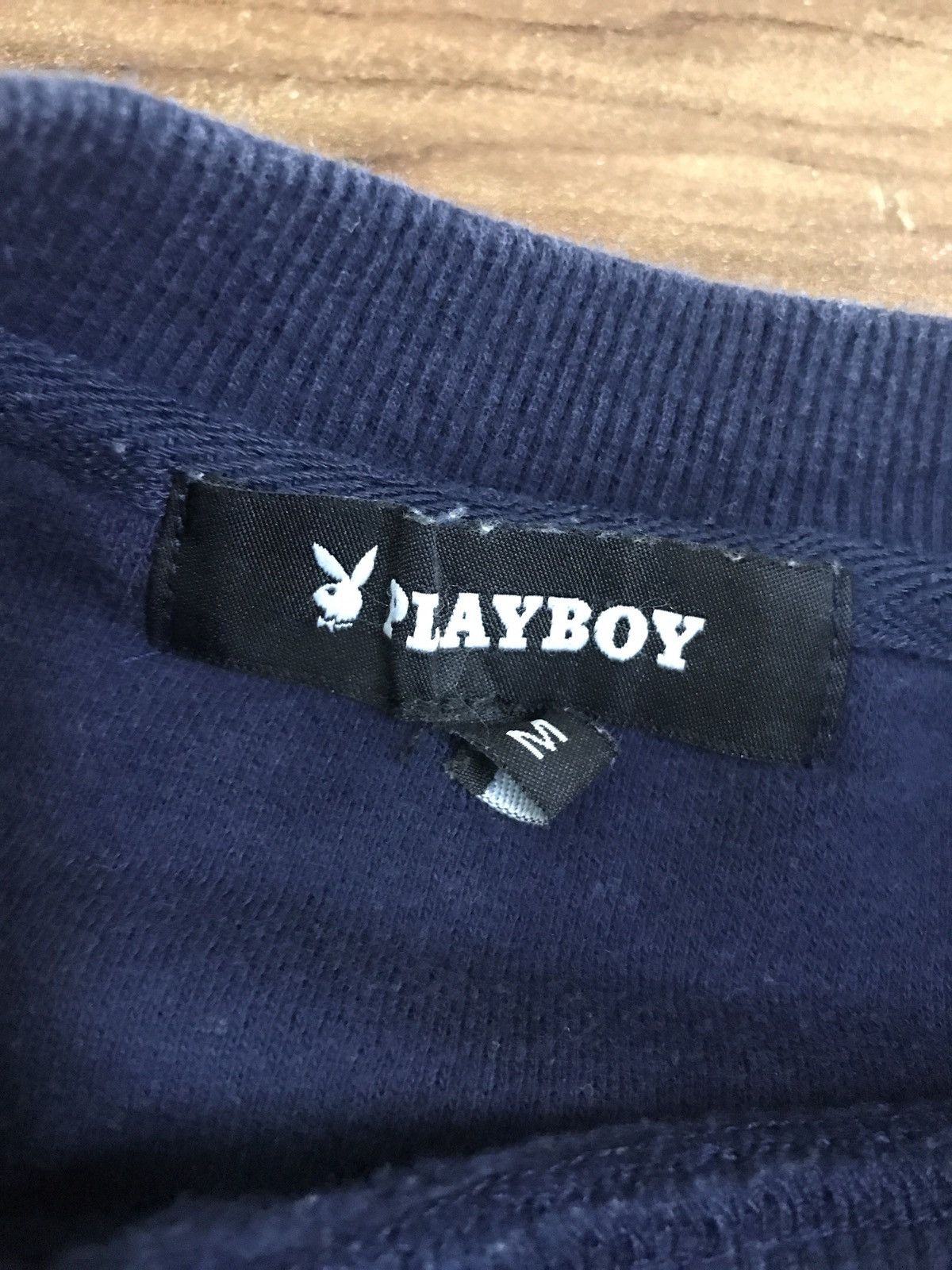 Vintage Playboy Box Logo Sweatshirt Navy Blue