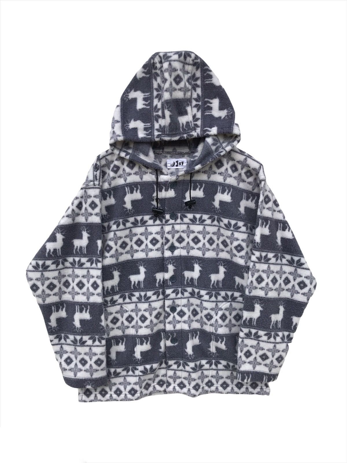 Japanese Brand Japanese Brand Jay All Over Print Fleece Hoodie Jacket Size US M / EU 48-50 / 2 - 1 Thumbnail